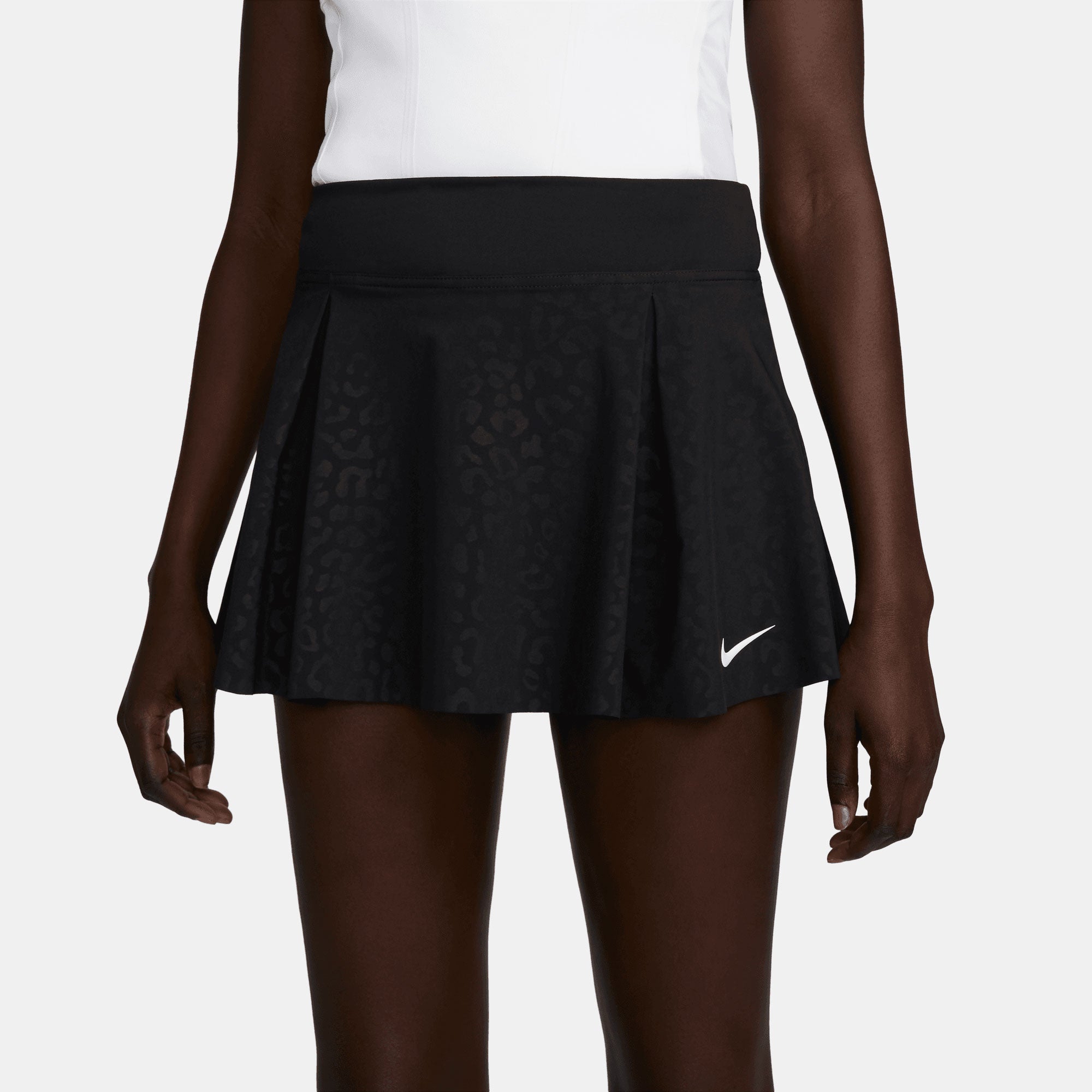 NikeCourt Dri-FIT Club Women's Printed Tennis Skirt Black (3)