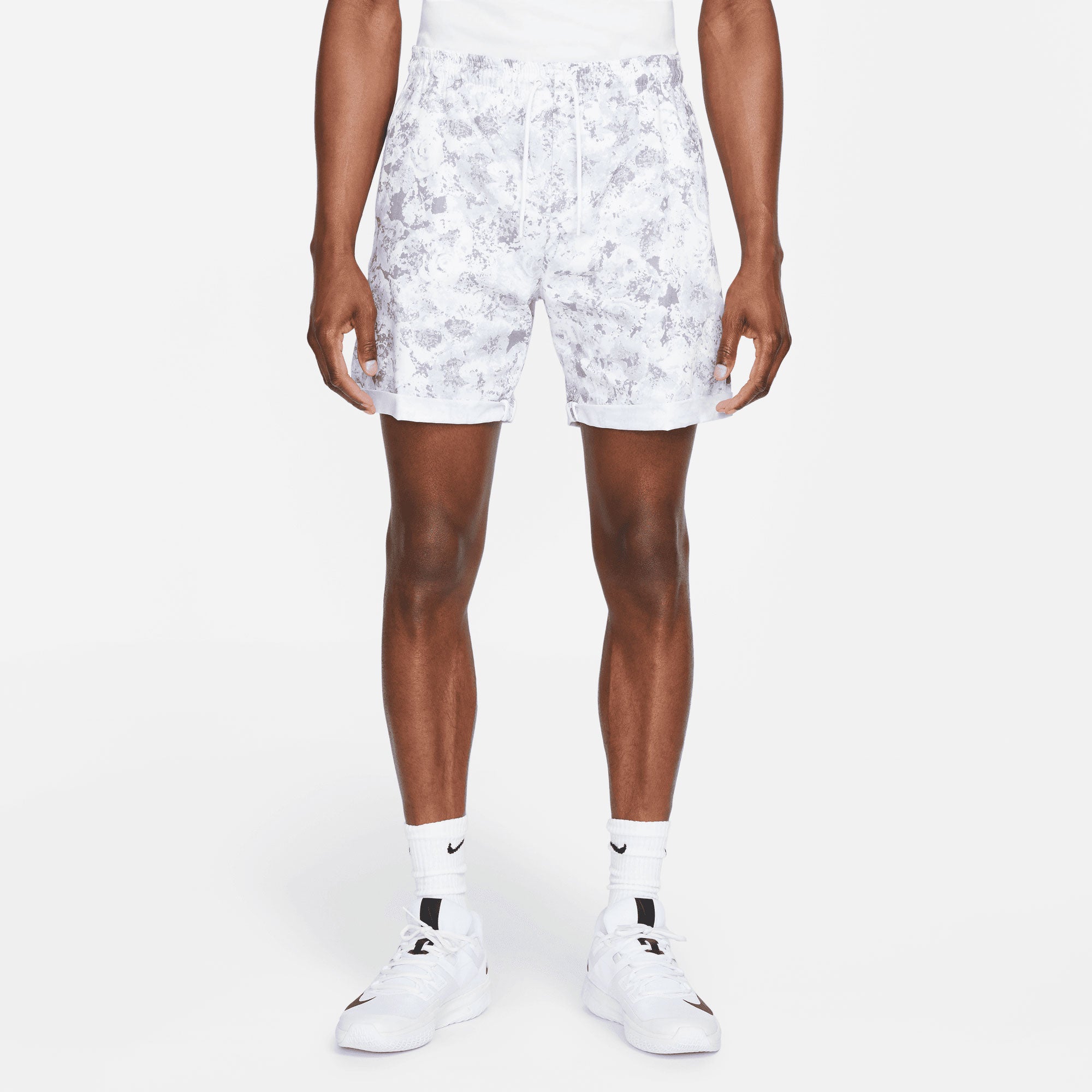 NikeCourt Dri-FIT Heritage London Men's Printed Tennis Shorts White (1)