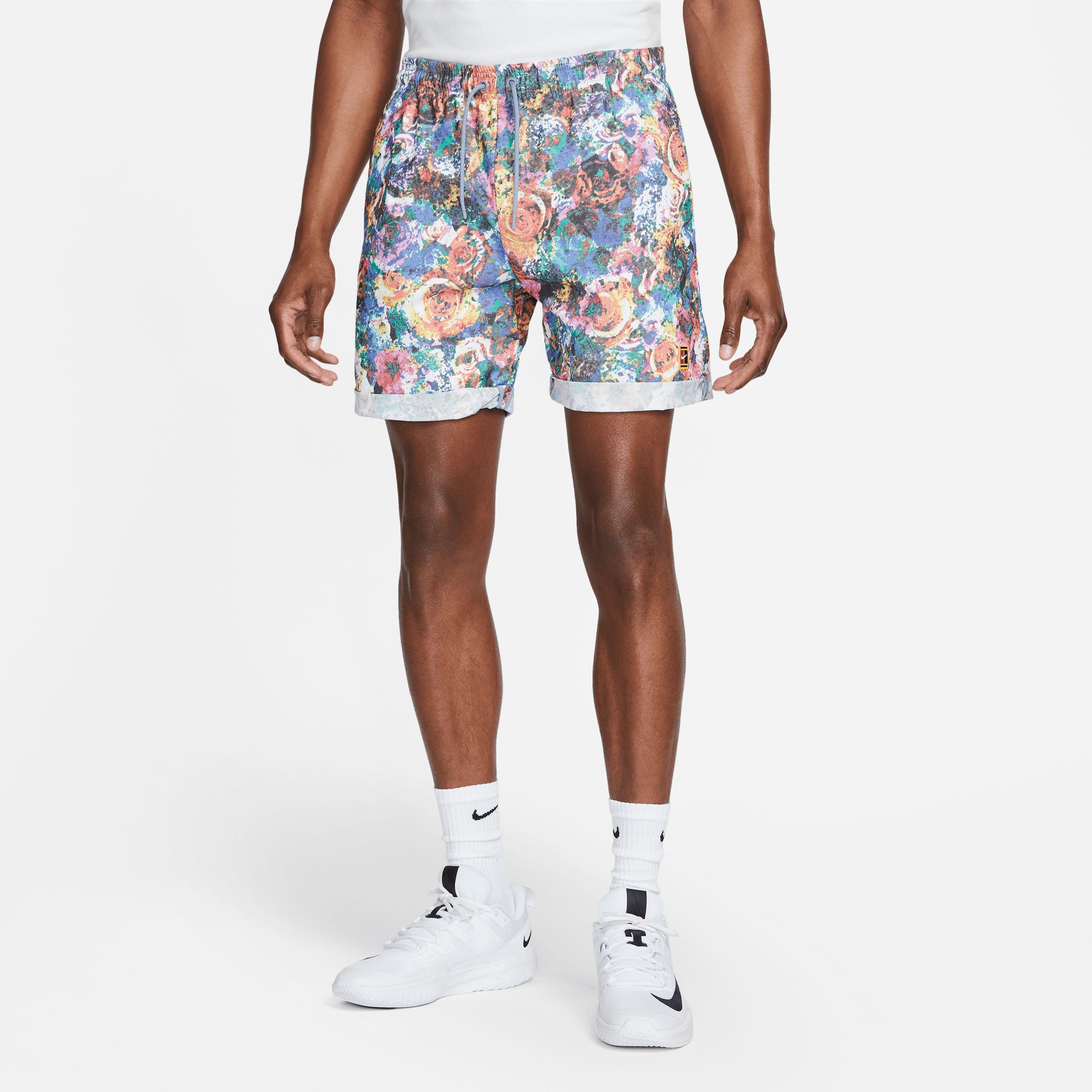 NikeCourt Dri-FIT Heritage London Men's Printed Tennis Shorts Blue (1)