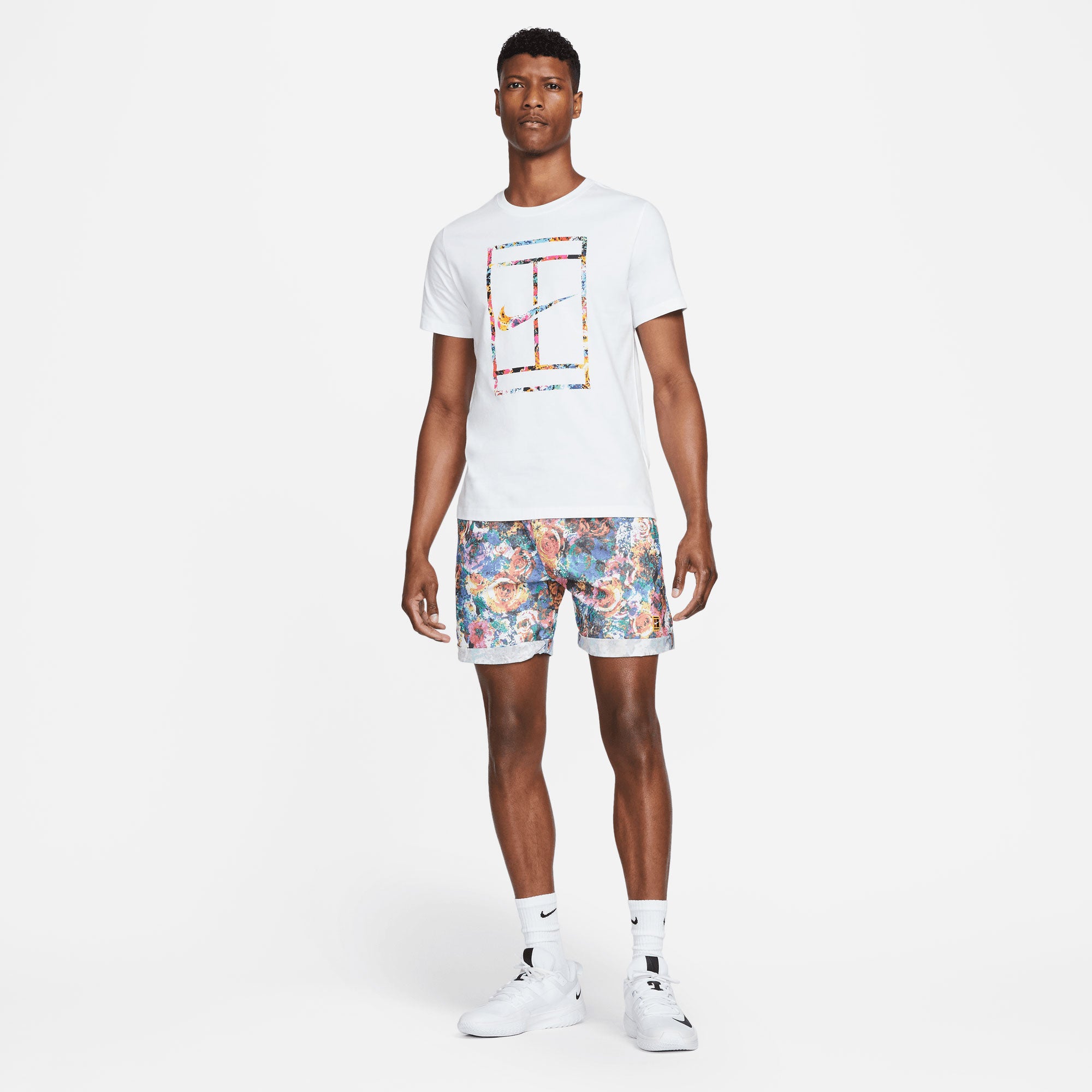 NikeCourt Dri-FIT Heritage London Men's Printed Tennis Shorts Blue (7)