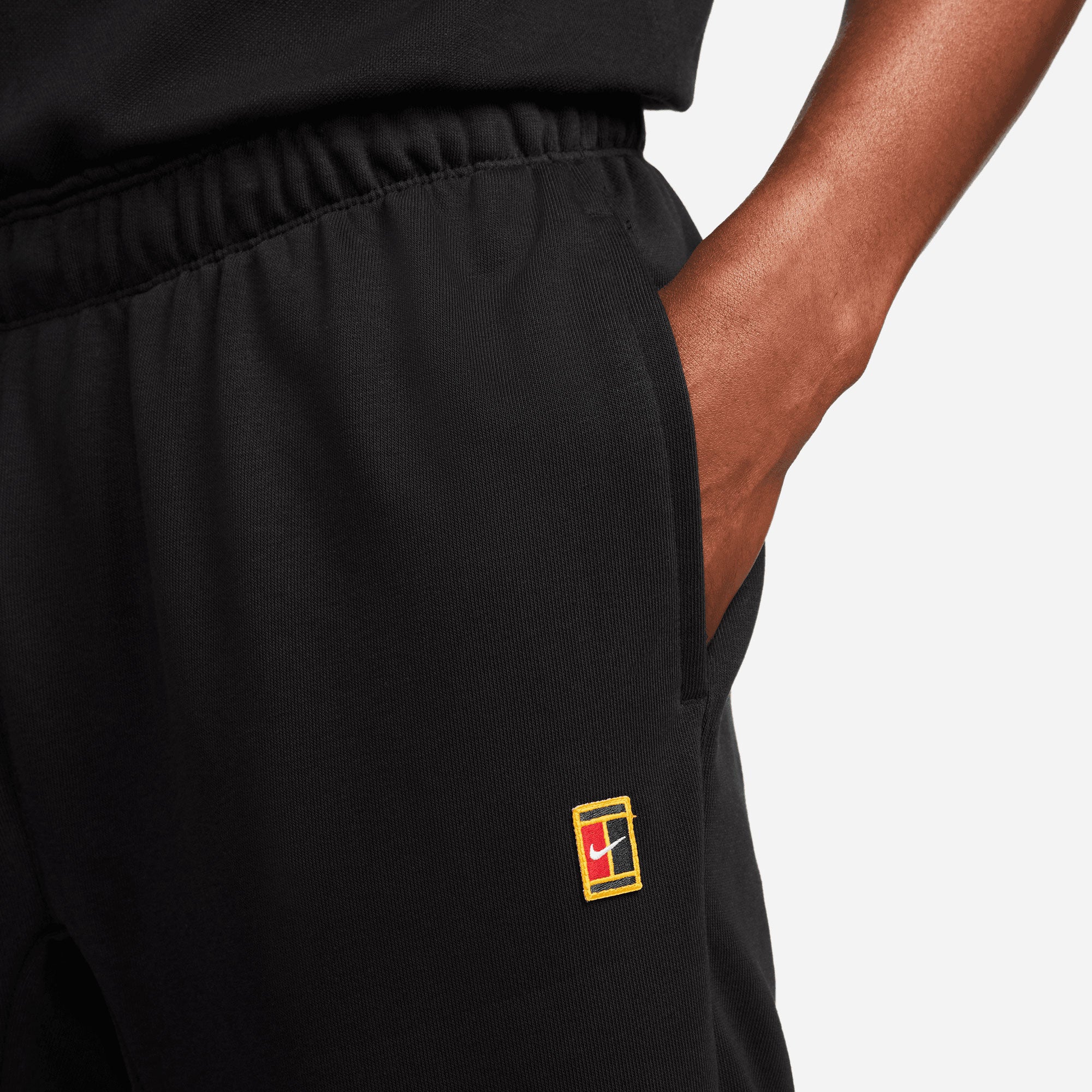 NikeCourt Dri-FIT Heritage Men's Fleece Tennis Pants Black (3)