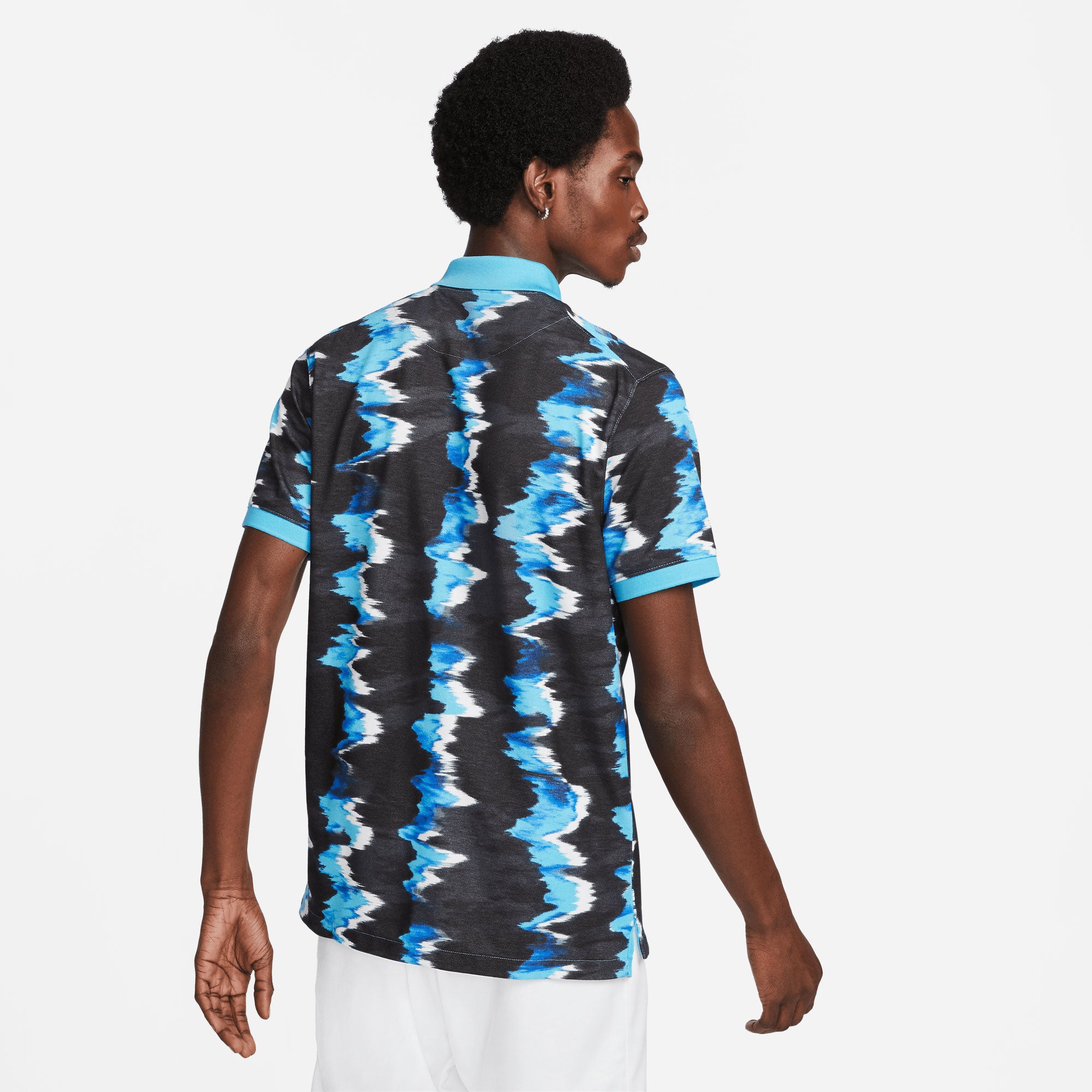 NikeCourt Dri-FIT Heritage Men's Slim-Fit Printed Tennis Polo Blue (2)