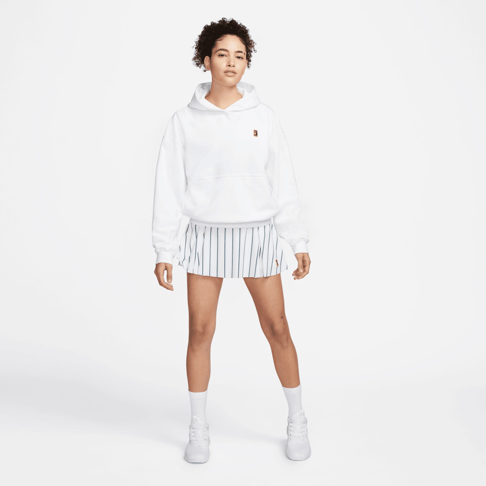 NikeCourt Dri-FIT Heritage Women's Fleece Tennis Hoodie White (6)