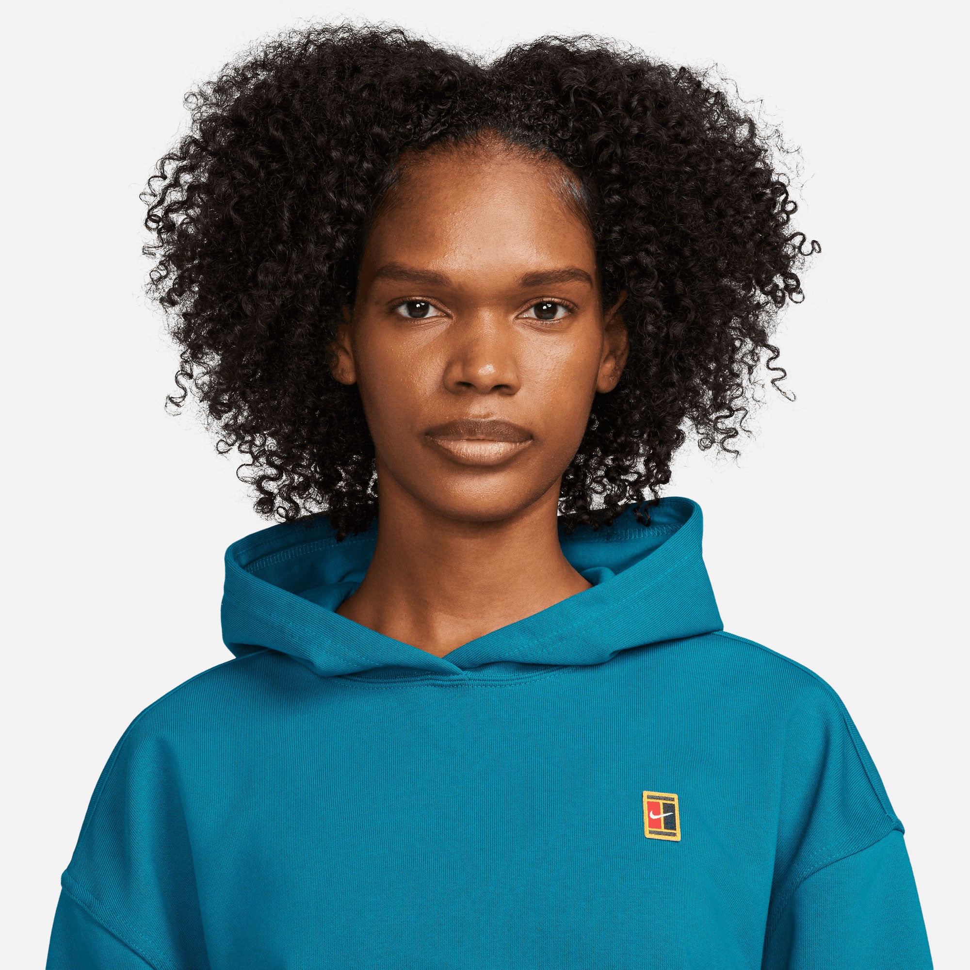 NikeCourt Dri FIT Heritage Women s Fleece Tennis Hoodie Blue