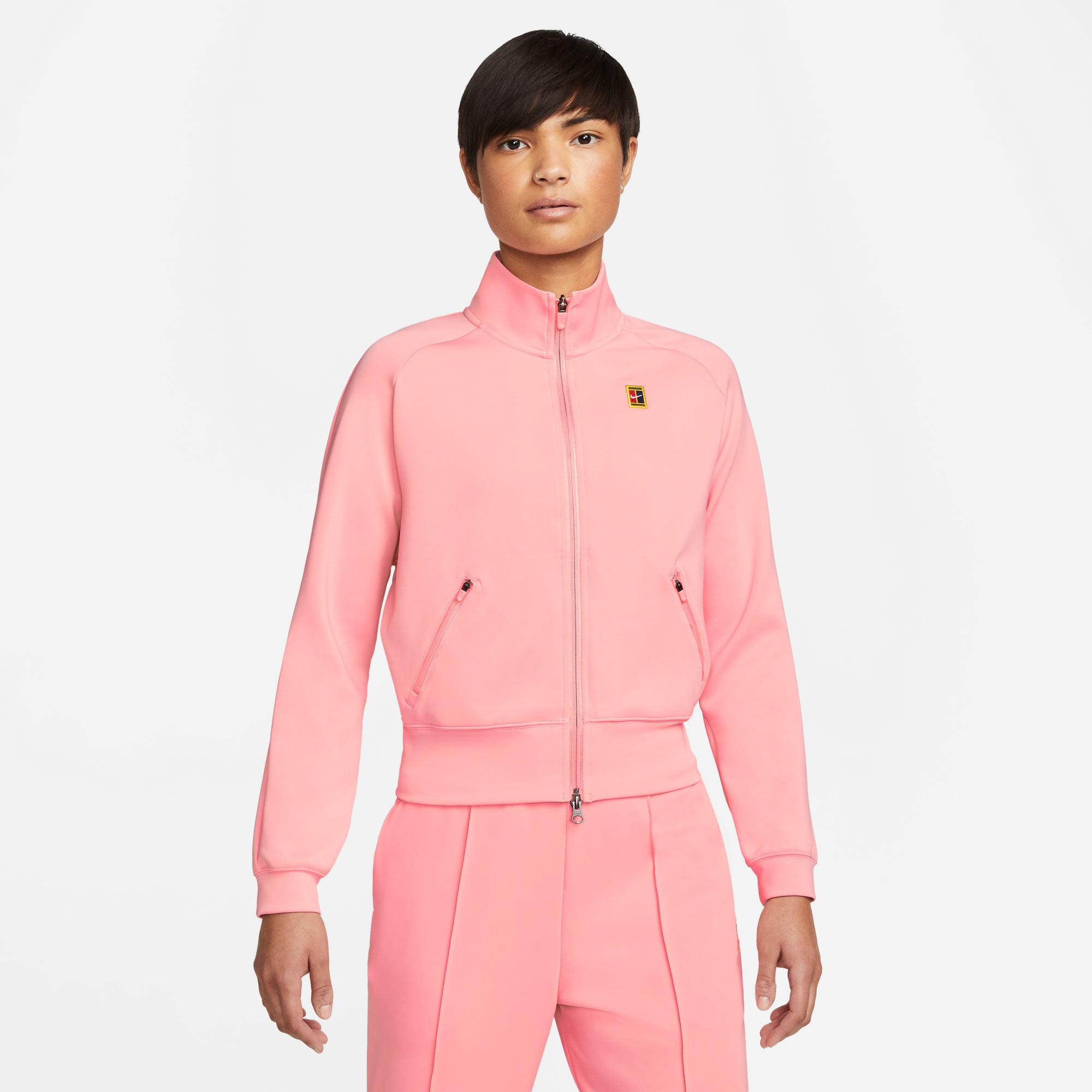 NikeCourt Dri-FIT Heritage Women's Full-Zip Tennis Jacket Pink (1)