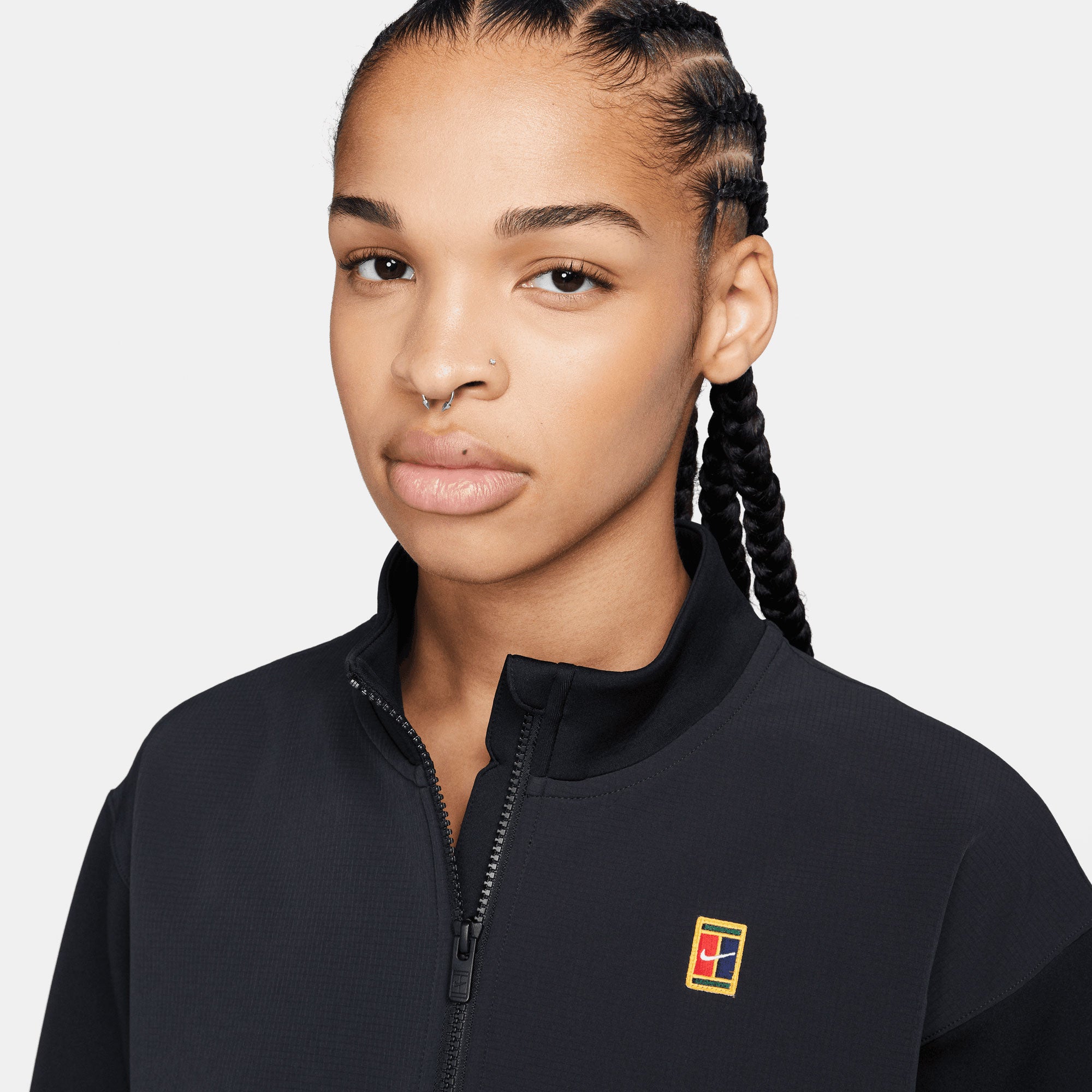 Nike heritage half outlet zip jacket women's