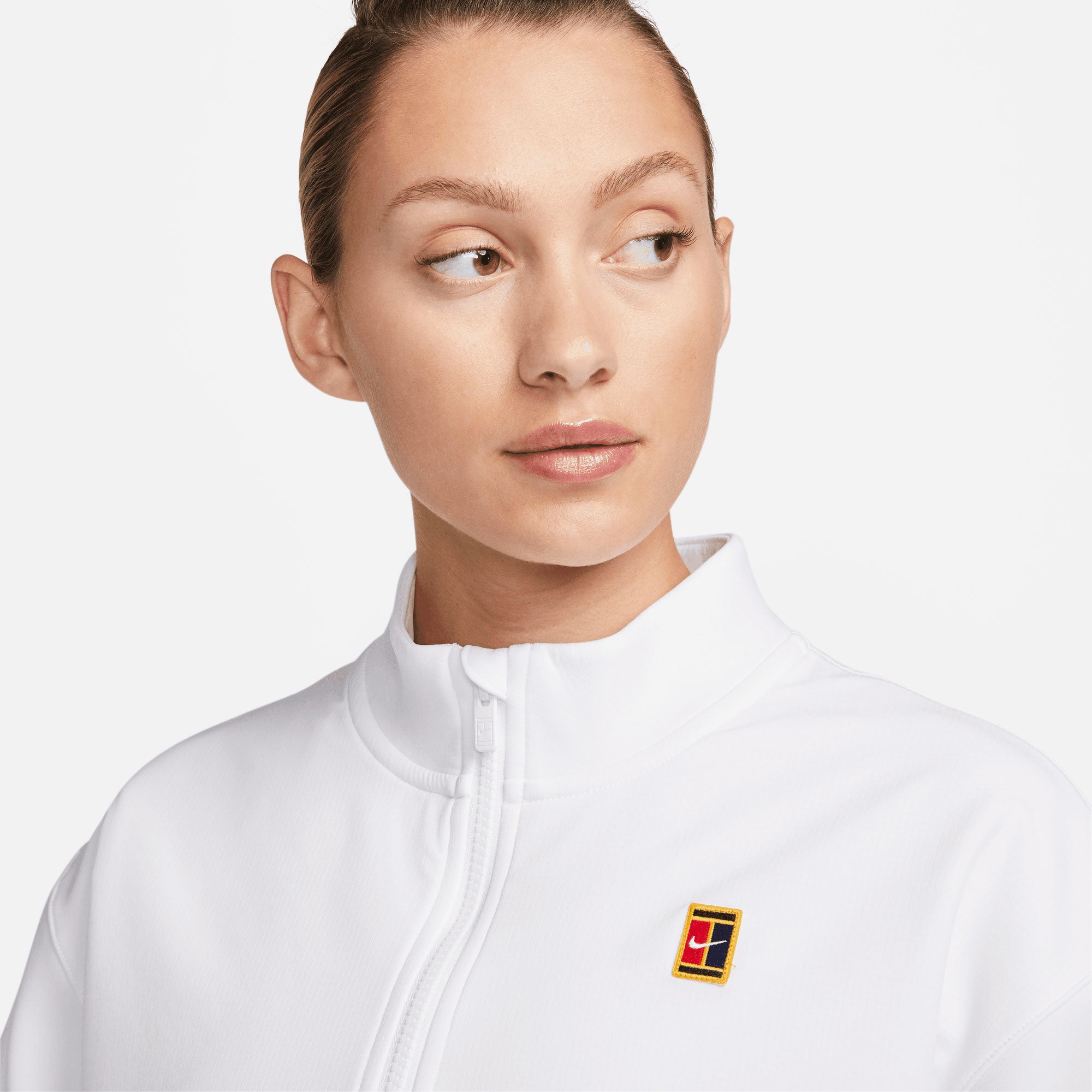 NikeCourt Dri-FIT Heritage Women's Half-Zip Tennis Jacket White (3)