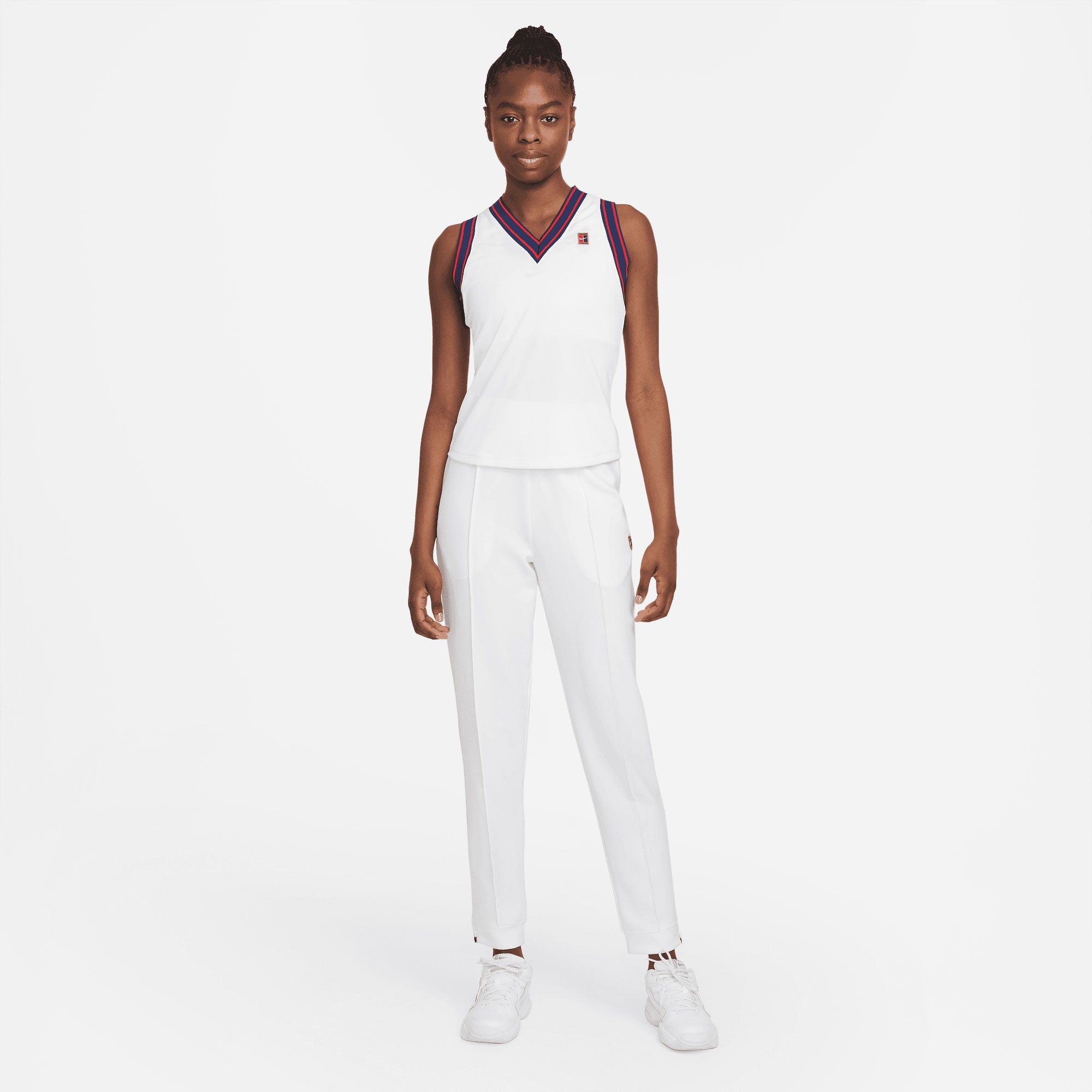 NikeCourt Dri-FIT Heritage Women's Knit Tennis Pants White (7)