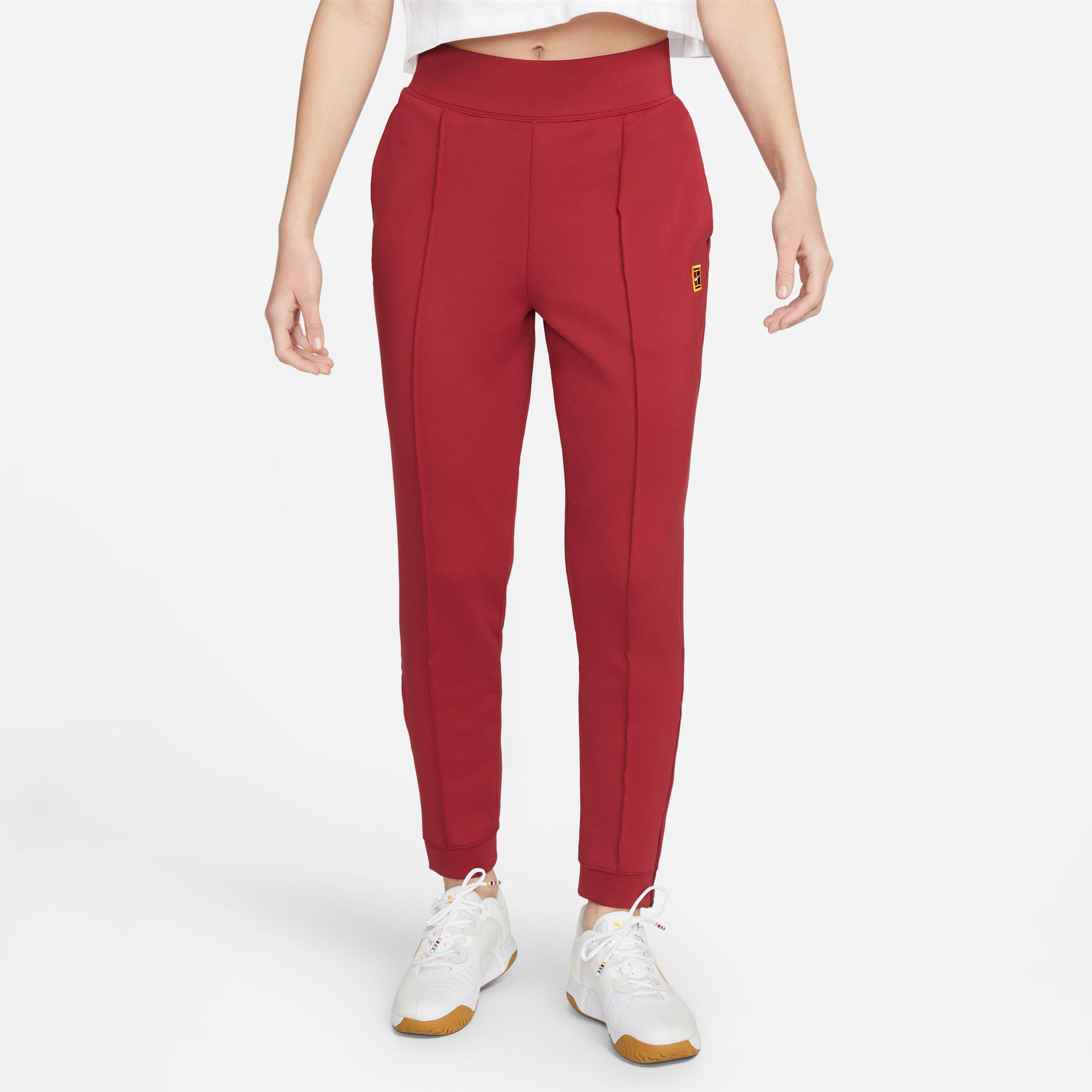 NikeCourt Dri-FIT Heritage Women's Knit Tennis Pants Red (1)