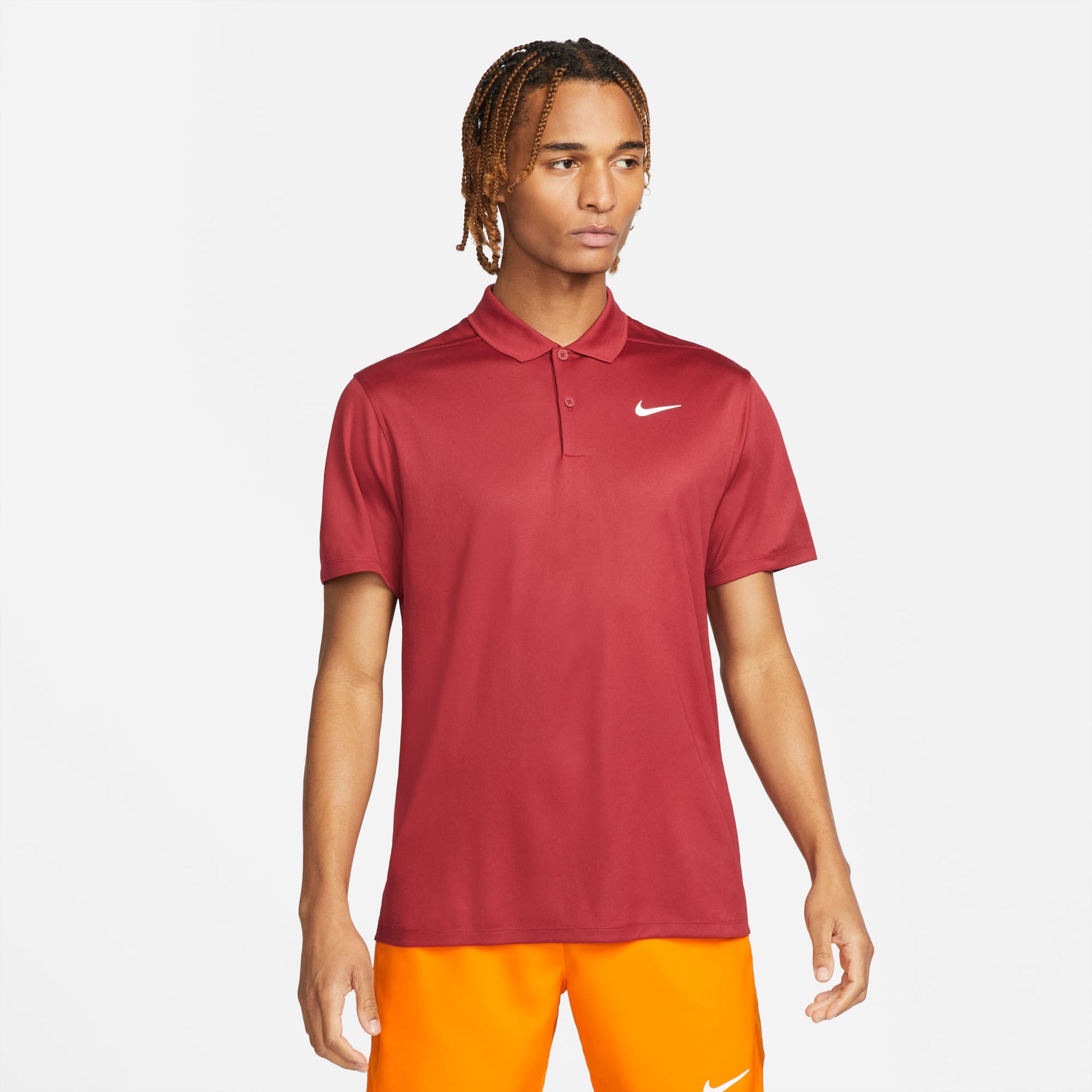 NikeCourt Dri-FIT Men's Pique Tennis Polo Red (1)
