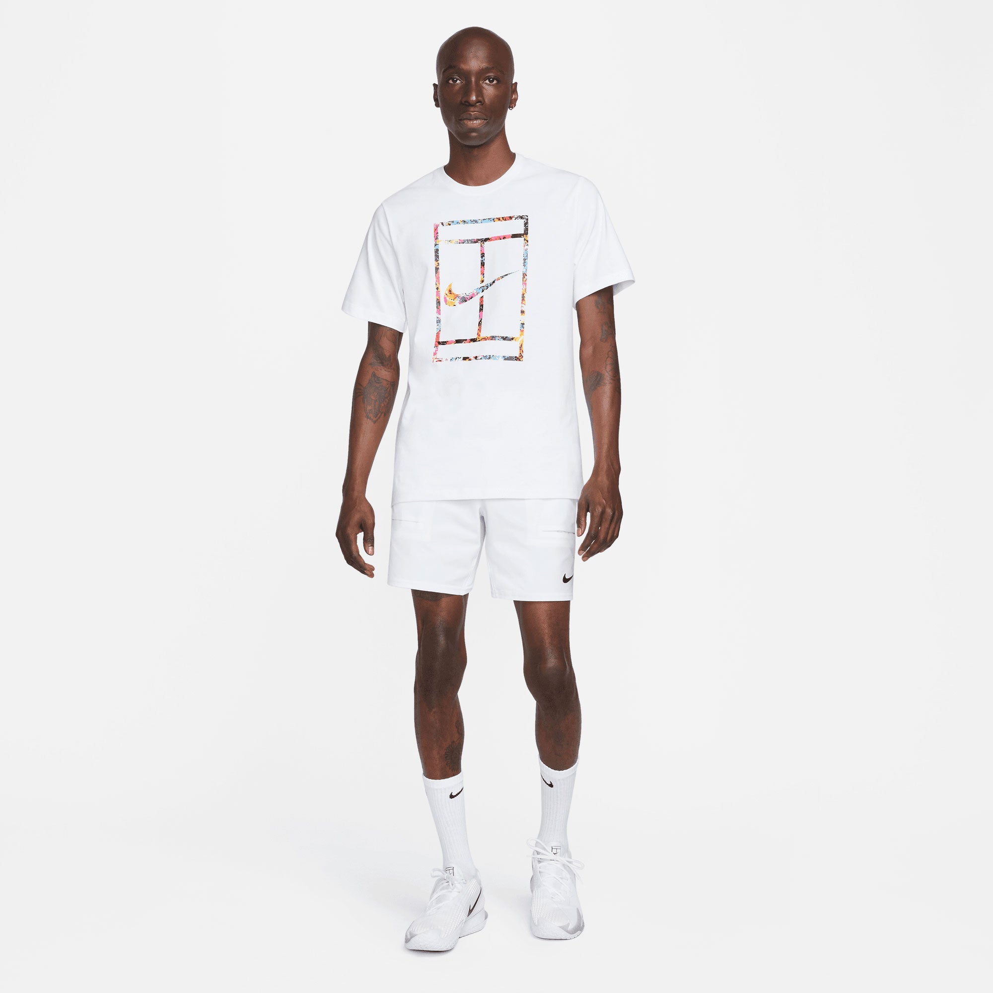 NikeCourt Dri-FIT Slam London Men's Tennis Shorts White (6)