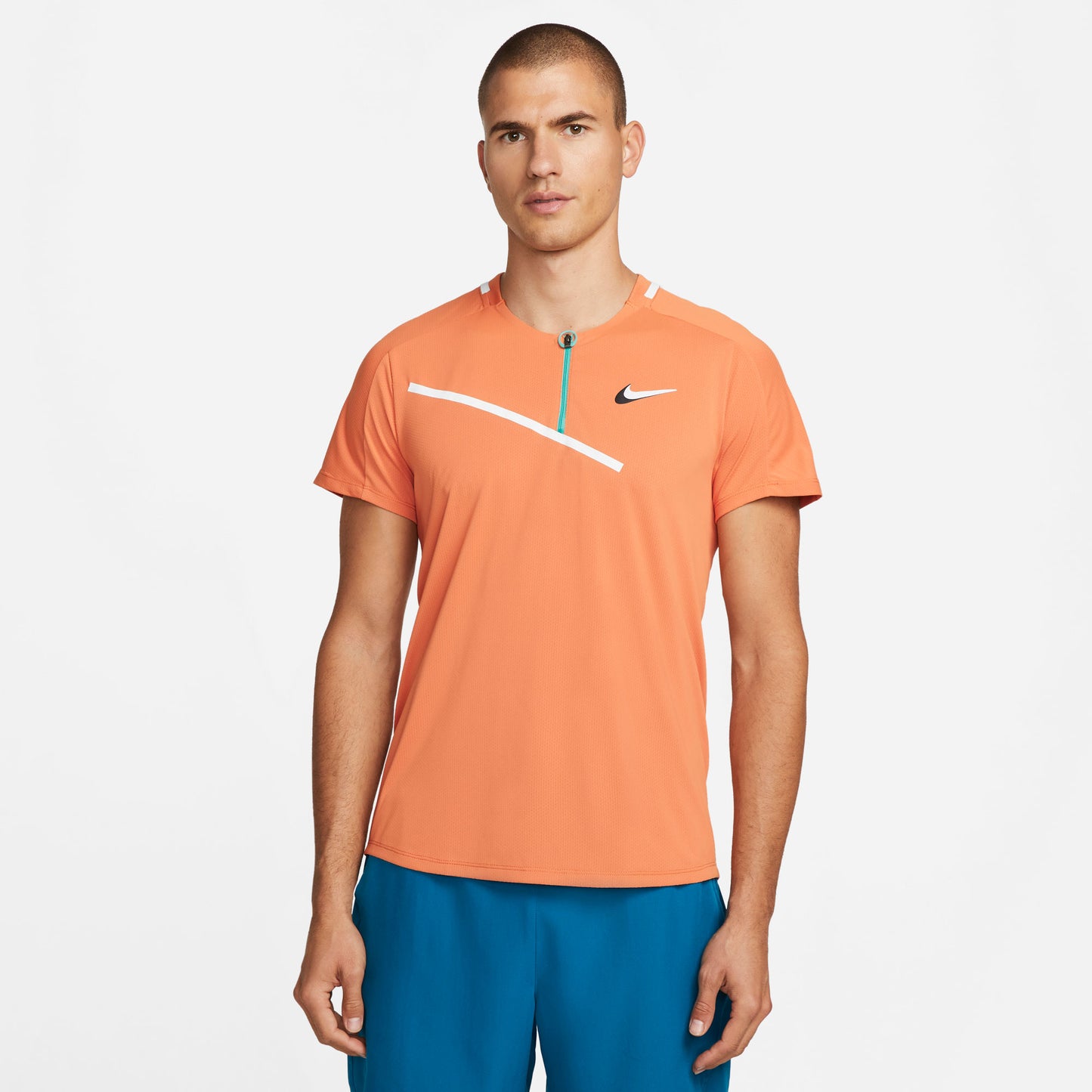 NikeCourt Dri-FIT Slam Melbourne Men's Tennis Polo Orange (1)