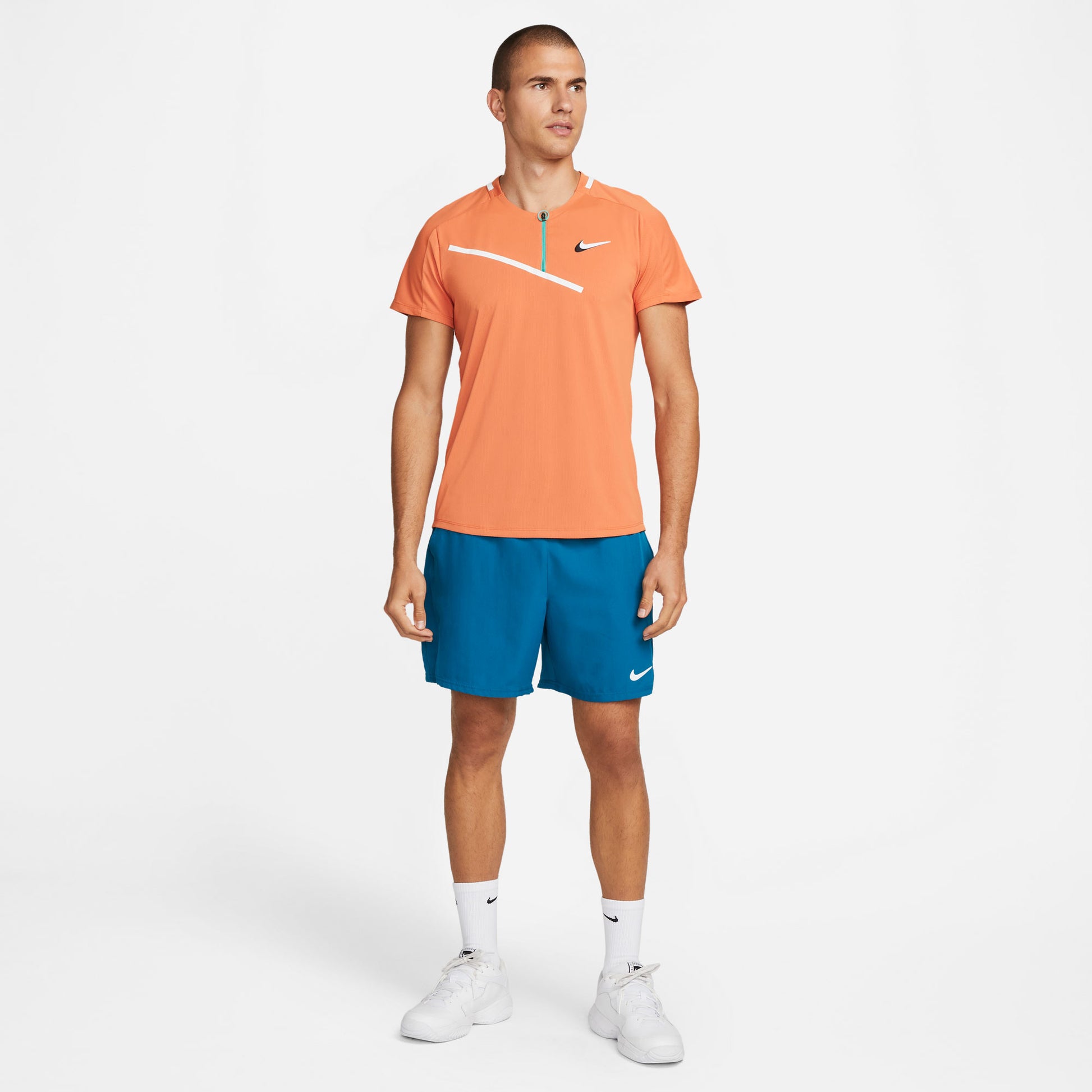NikeCourt Dri-FIT Slam Melbourne Men's Tennis Polo Orange (3)