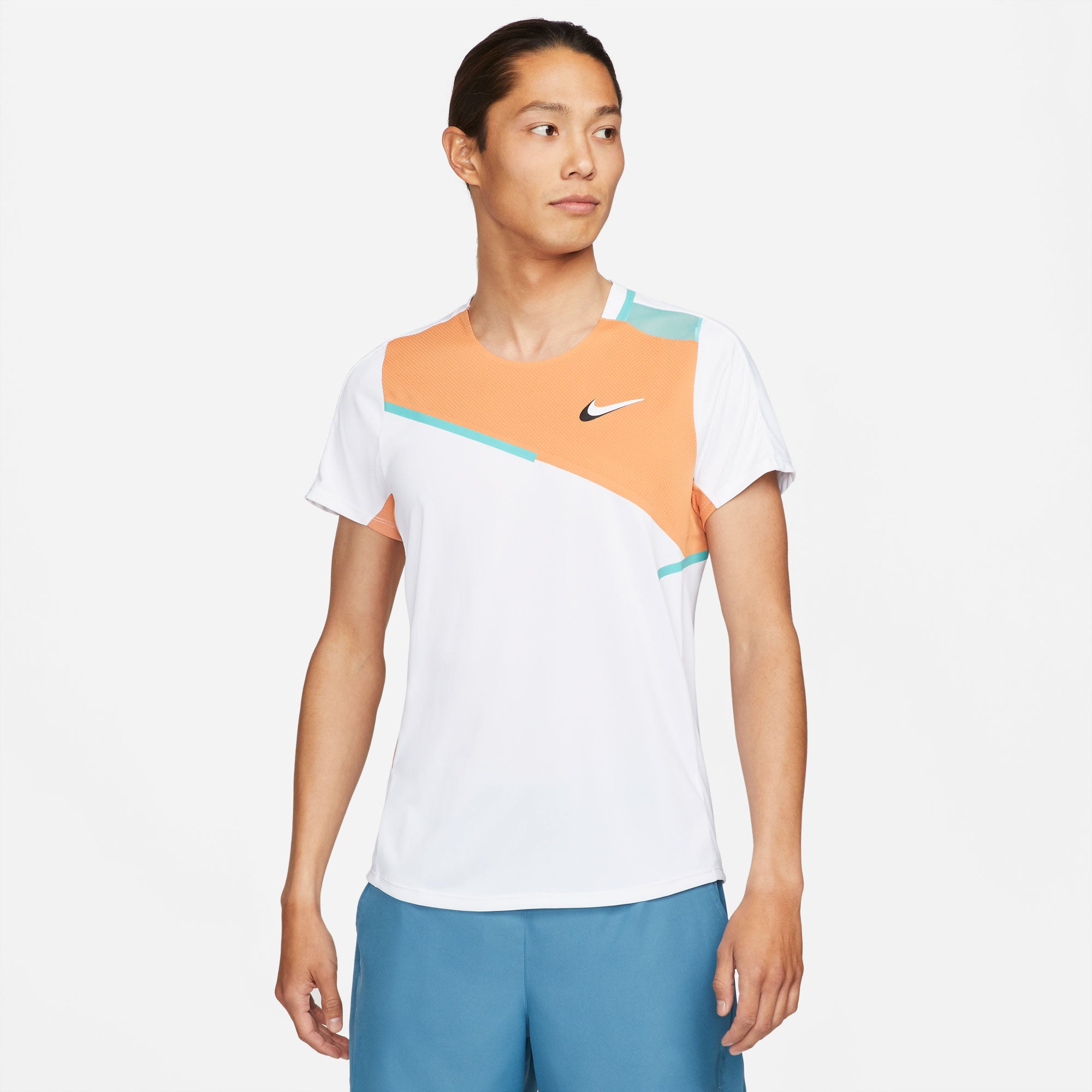 NikeCourt Dri-FIT Slam Melbourne Men's Tennis Shirt White (1)