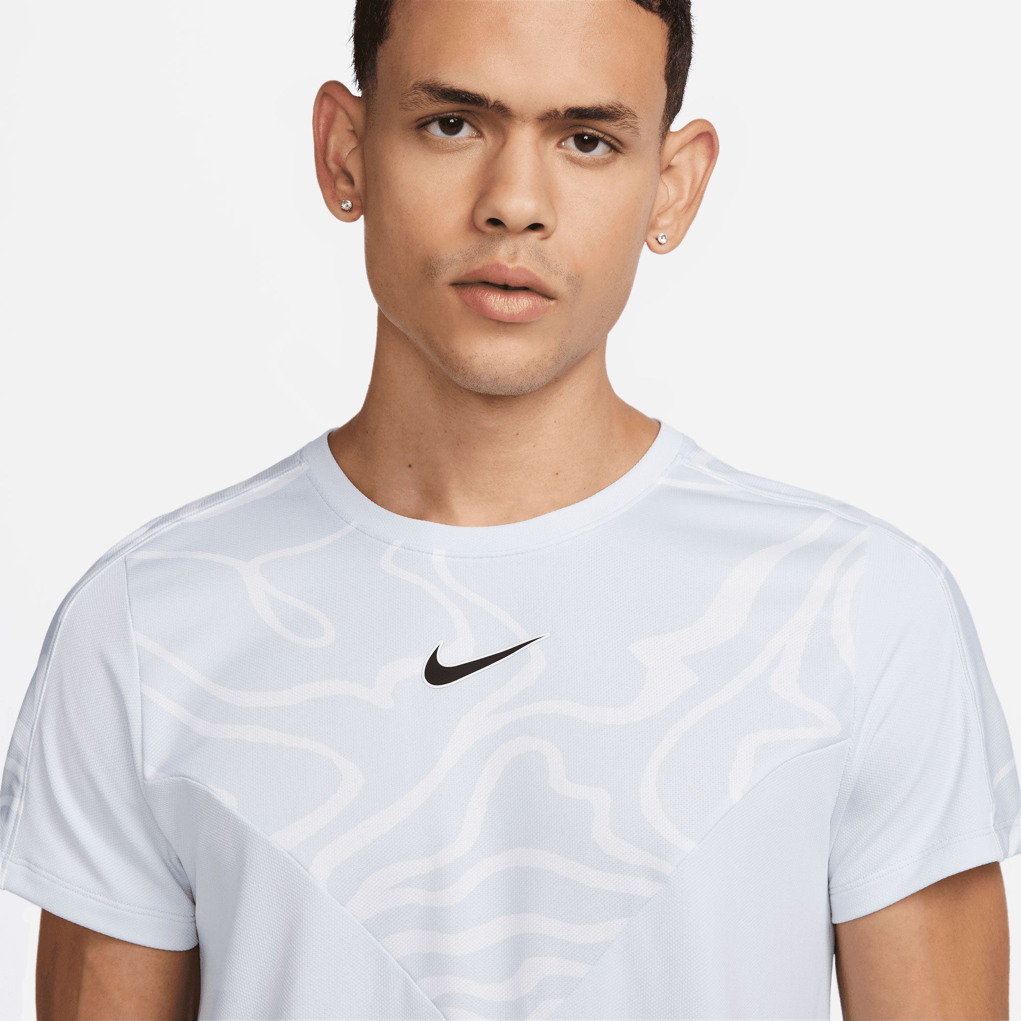NikeCourt Dri-FIT Slam Melbourne Men's Tennis Shirt Grey (3)