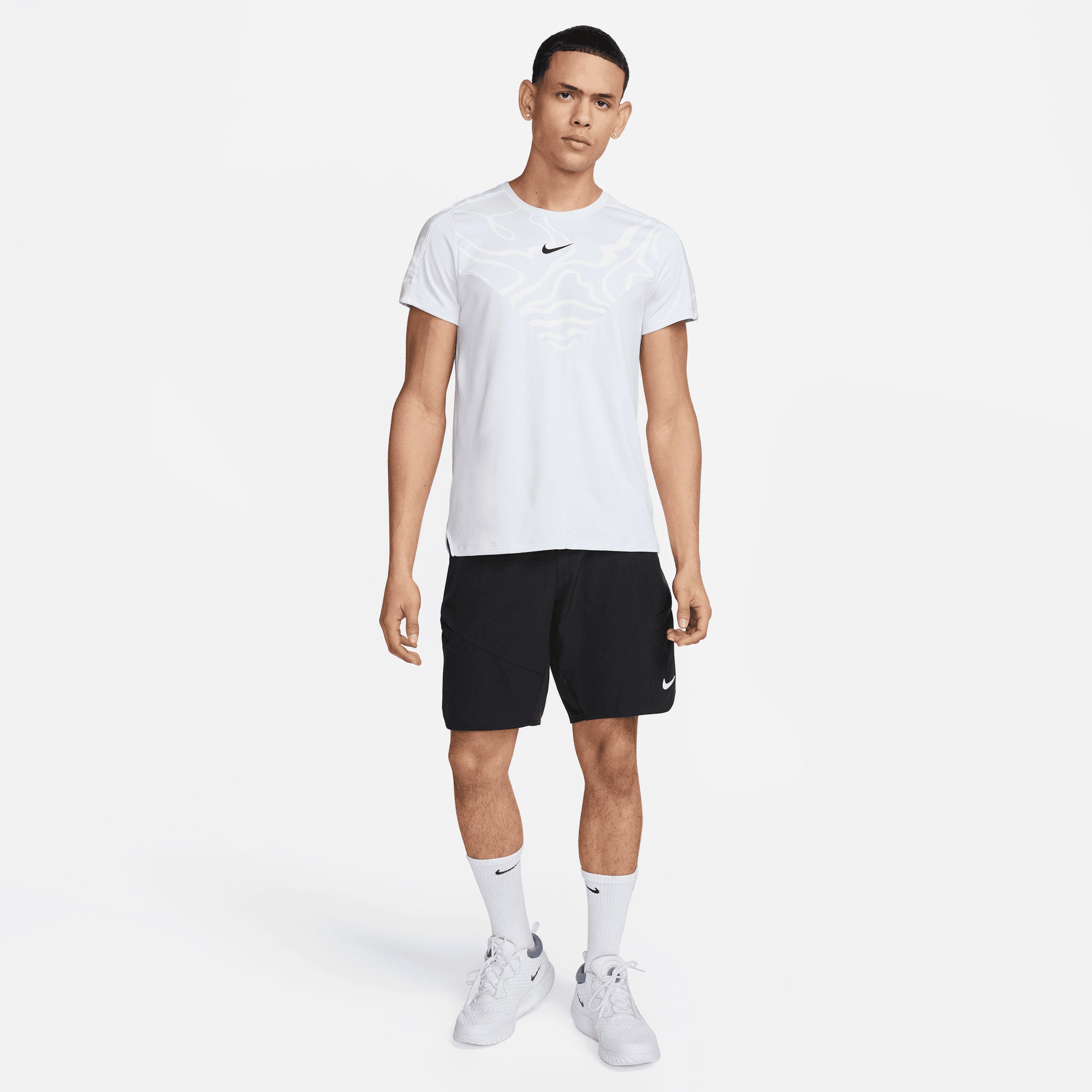NikeCourt Dri-FIT Slam Melbourne Men's Tennis Shirt Grey (5)