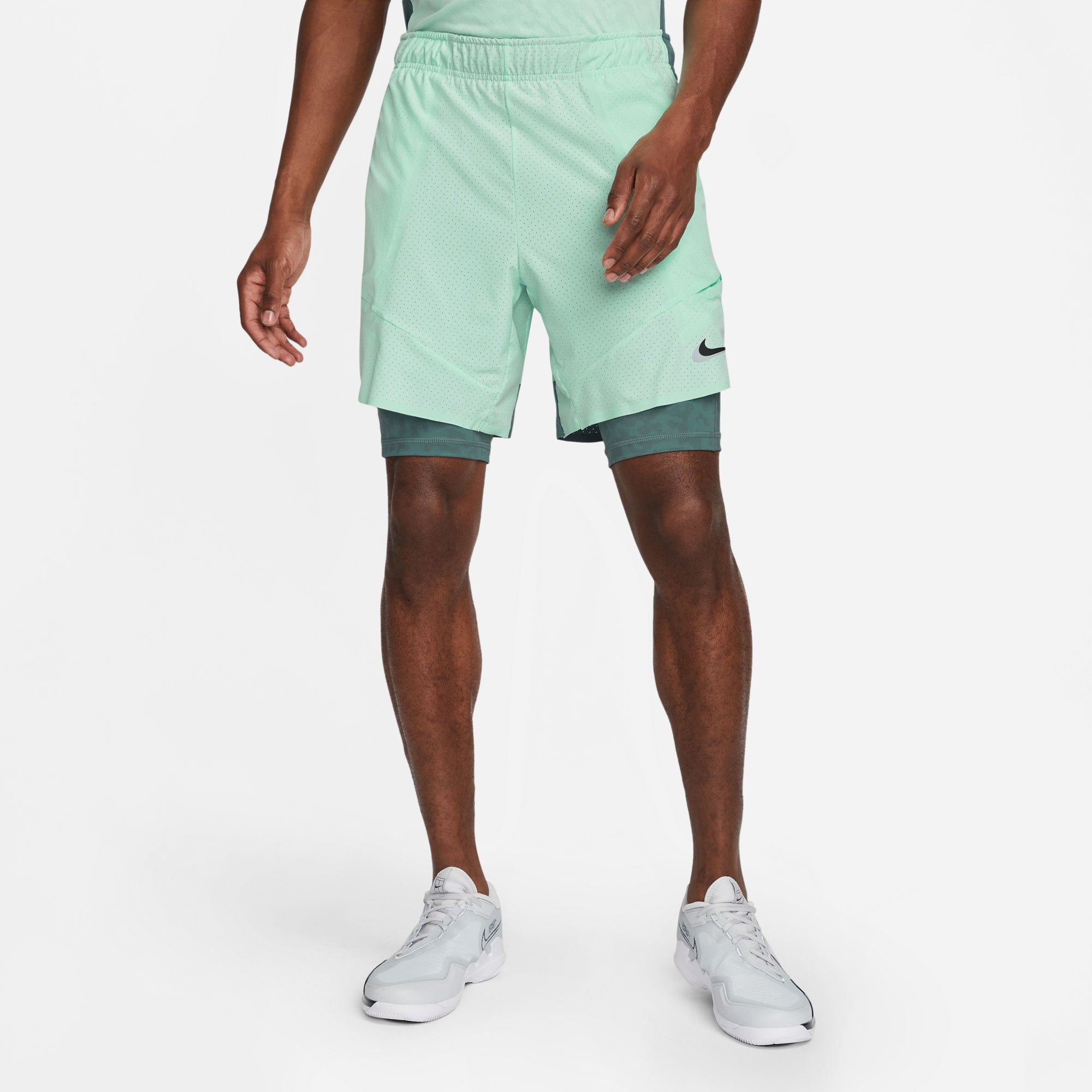 NikeCourt Dri-FIT Slam Paris Men's 2IN1 Tennis Shorts Green (1)
