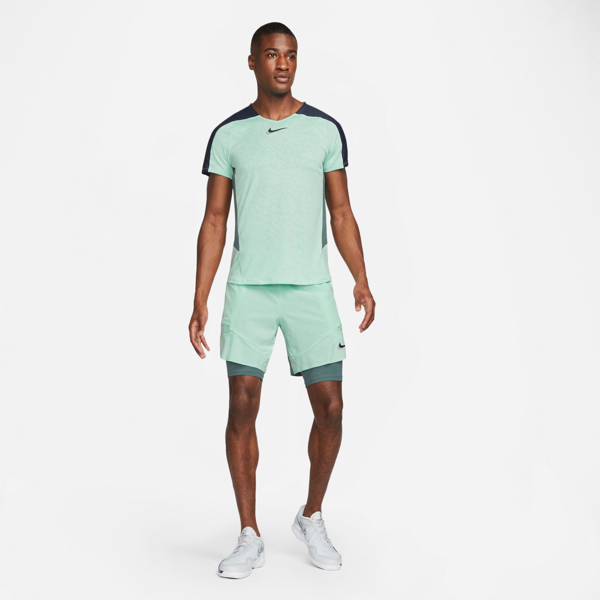 NikeCourt Dri-FIT Slam Paris Men's 2IN1 Tennis Shorts Green (7)