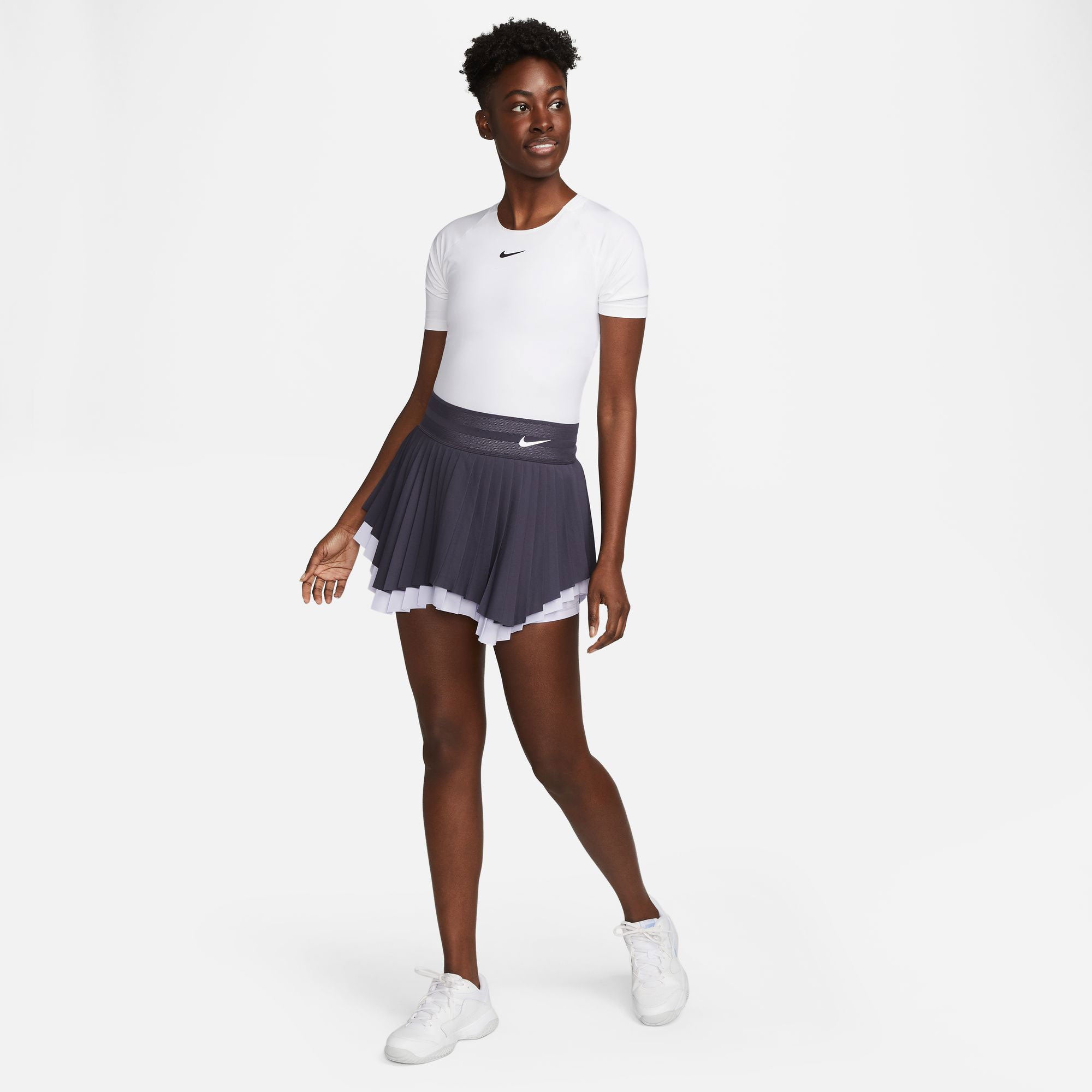 NikeCourt Dri-FIT Slam Paris Women's Tennis Skirt Grey (6)