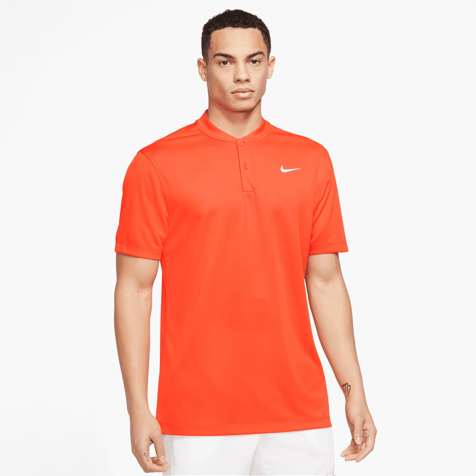 NikeCourt Dri-FIT Victory Blade Men's Solid Tennis Polo Orange (1)