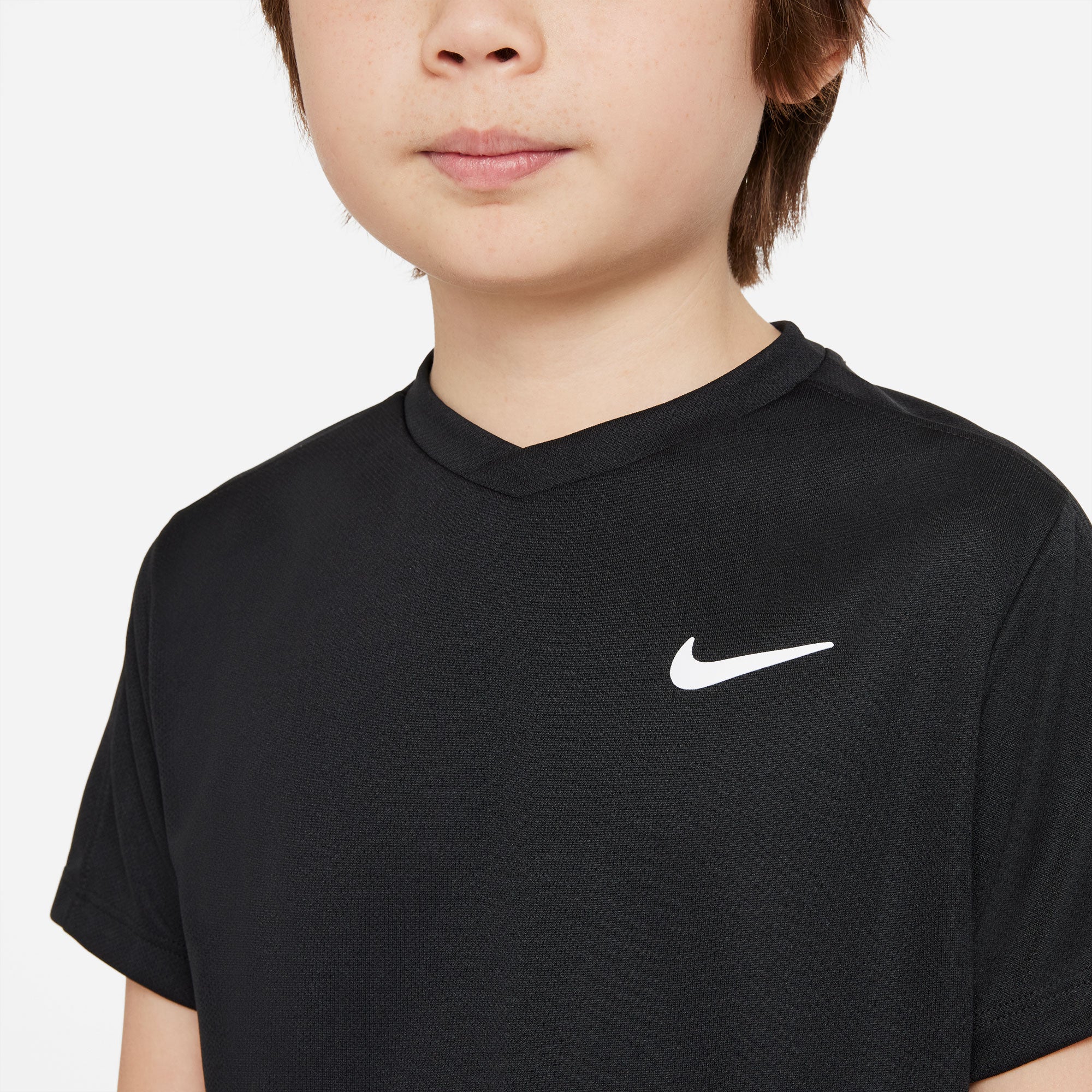 NikeCourt Dri-Fit Victory Boys' Tennis Shirt Black (3)