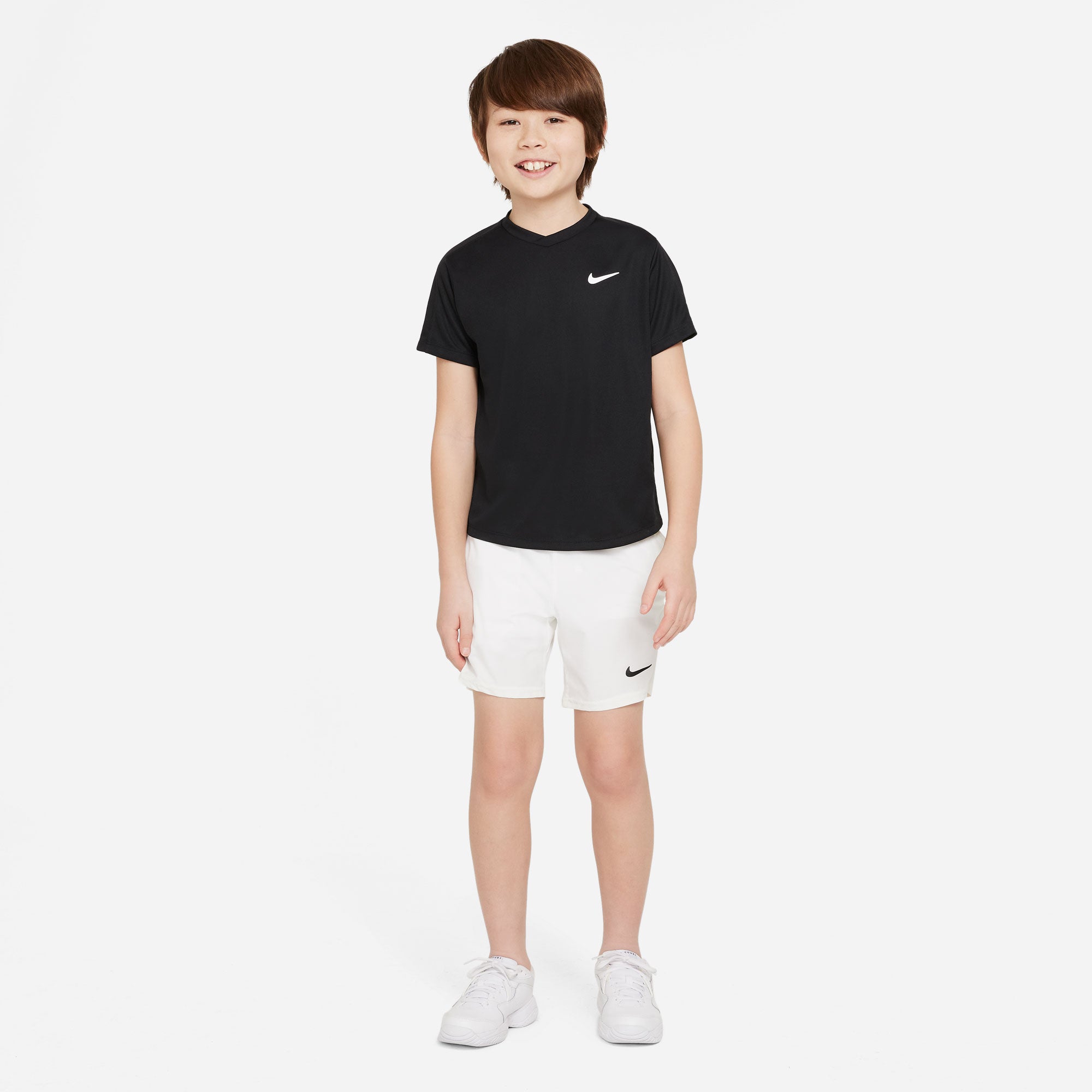 NikeCourt Dri-Fit Victory Boys' Tennis Shirt Black (5)