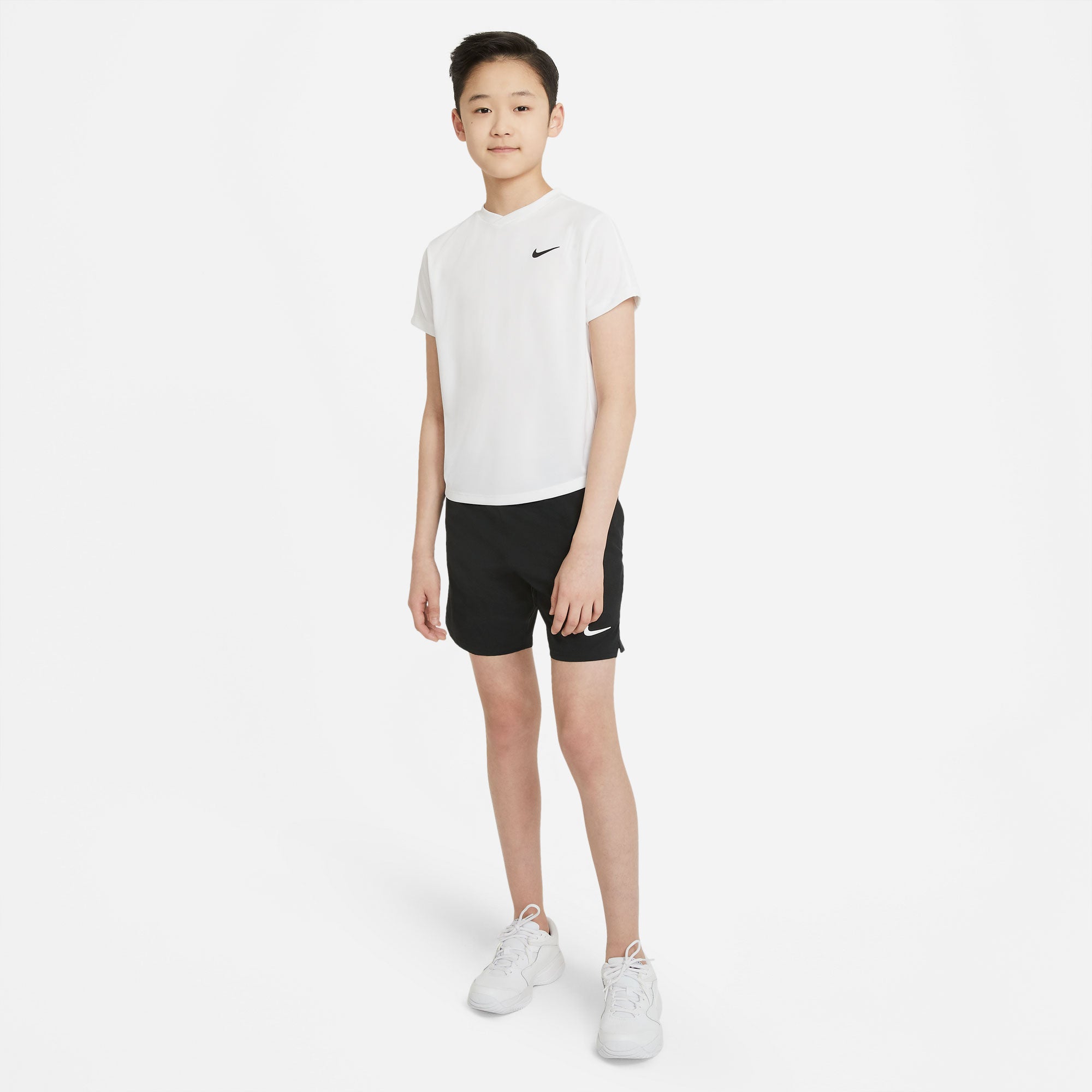 NikeCourt Dri-Fit Victory Boys' Tennis Shirt White (5)