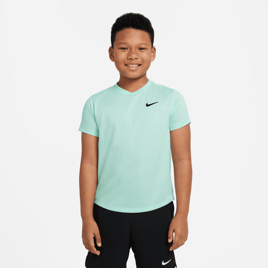 NikeCourt Dri-Fit Victory Boys' Tennis Shirt Green (1)