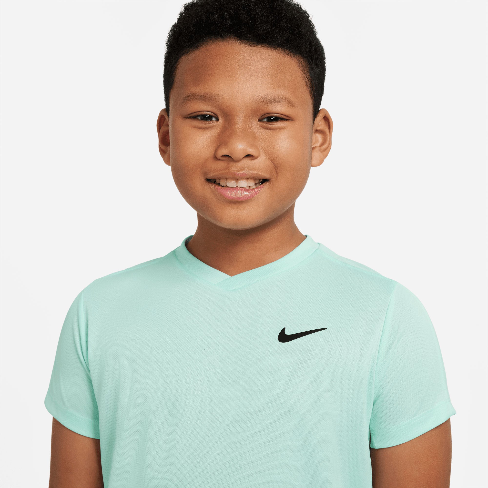 NikeCourt Dri-Fit Victory Boys' Tennis Shirt Green (3)