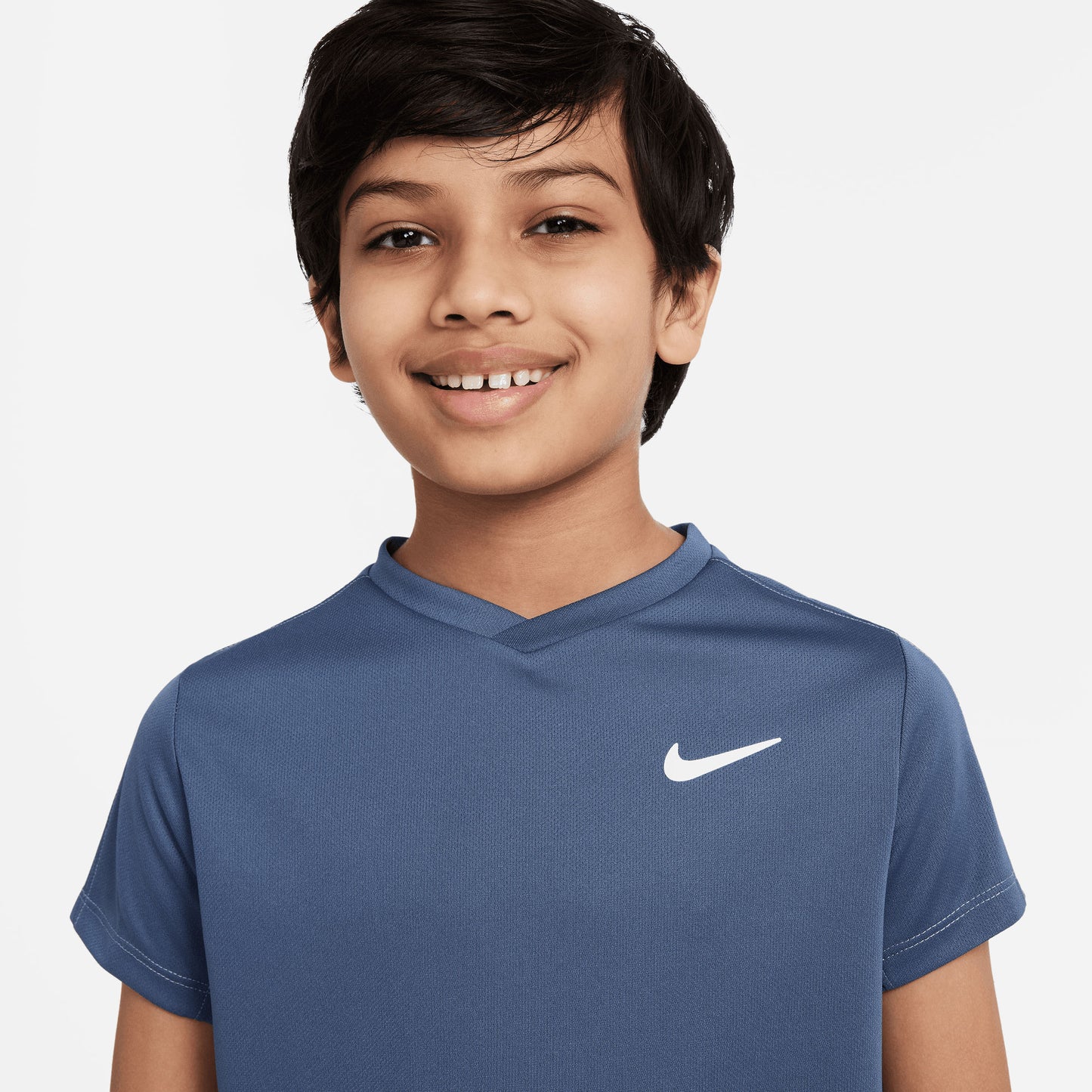 NikeCourt Dri-Fit Victory Boys' Tennis Shirt Blue (3)