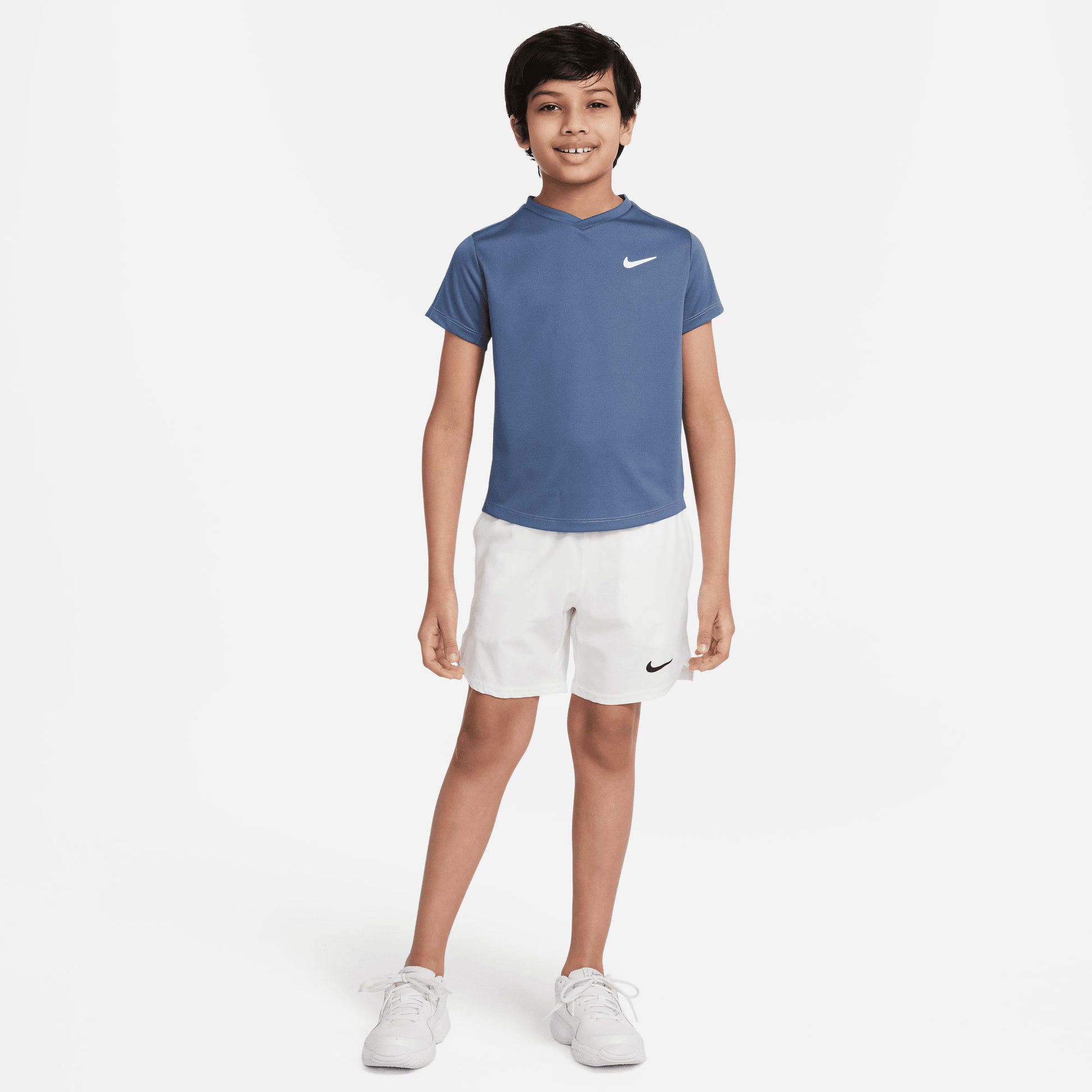 NikeCourt Dri-Fit Victory Boys' Tennis Shirt Blue (5)