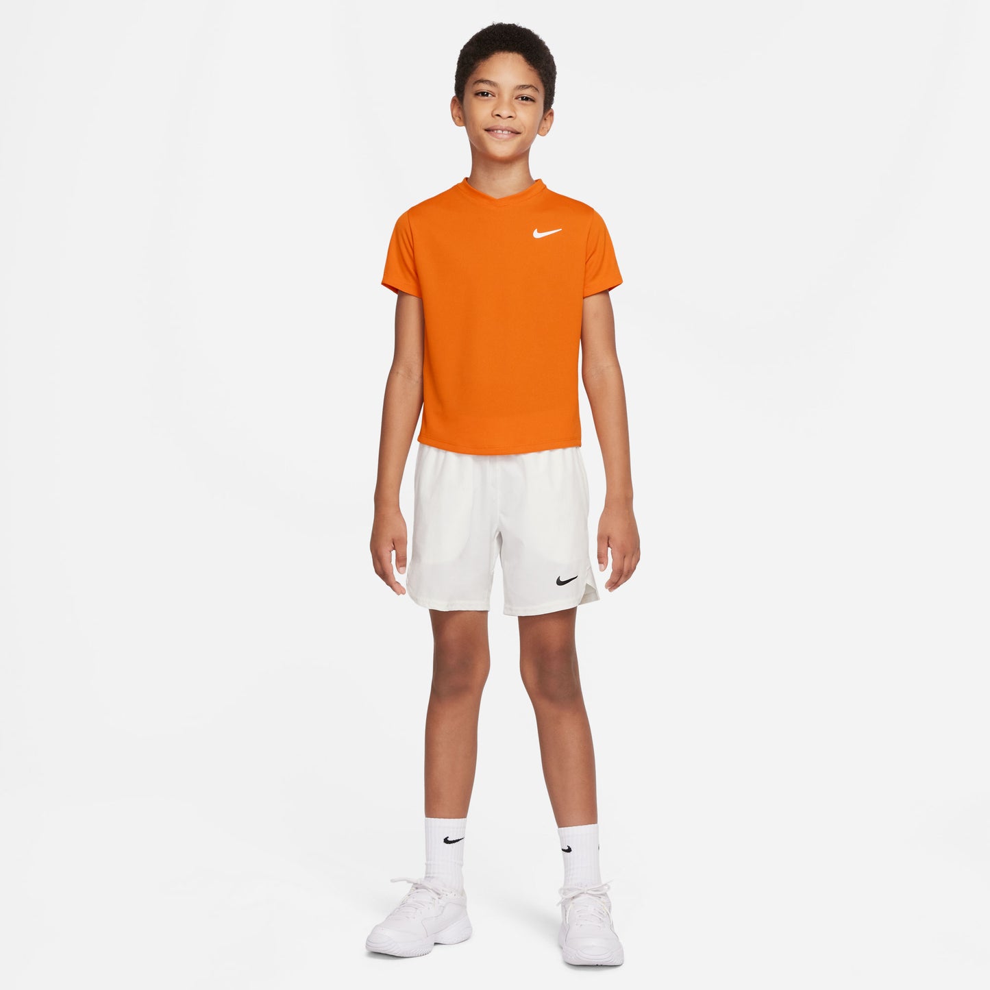 Nike NikeCourt Dri-Fit Victory Boys' Tennis Shirt Orange (3)