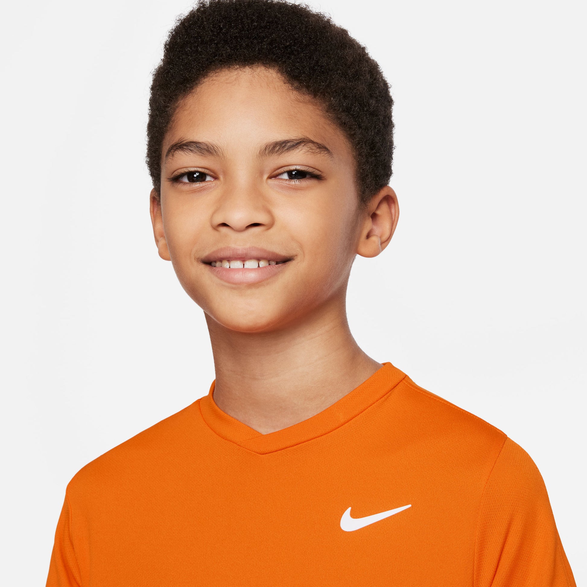 Nike NikeCourt Dri-Fit Victory Boys' Tennis Shirt Orange (4)
