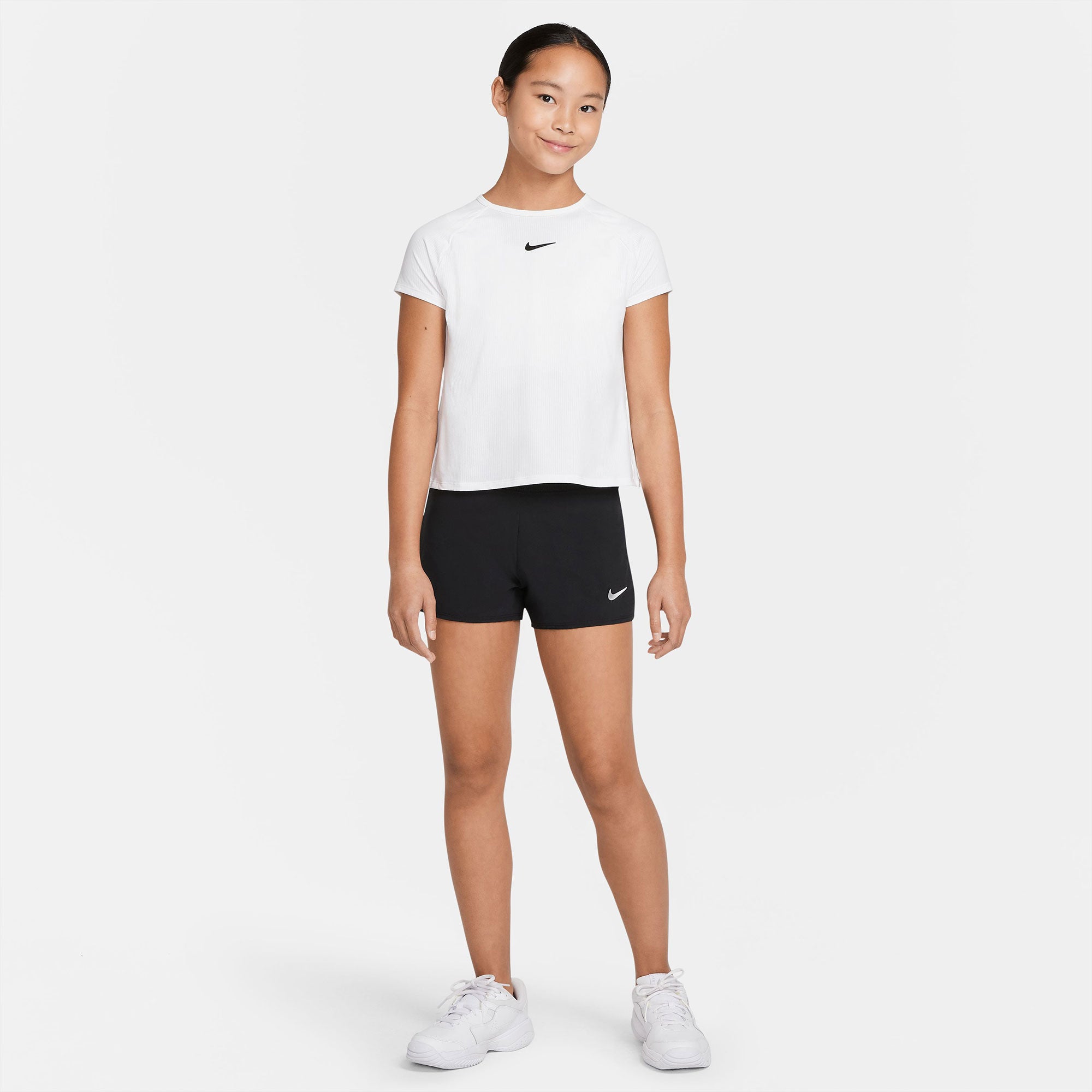 NikeCourt Dri-FIT Victory Girls' Tennis Shirt White (4)