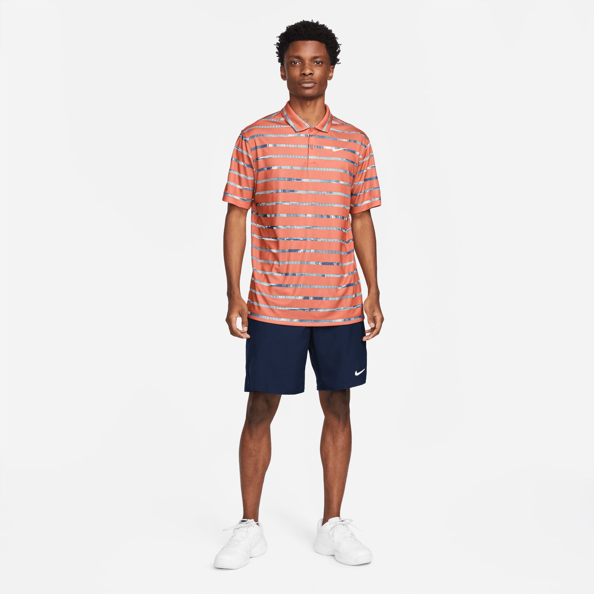NikeCourt Dri-FIT Victory Men's Printed Tennis Polo Orange (4)