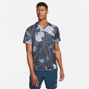 NikeCourt Dri-FIT Victory Men's Printed Tennis Shirt Black (1)