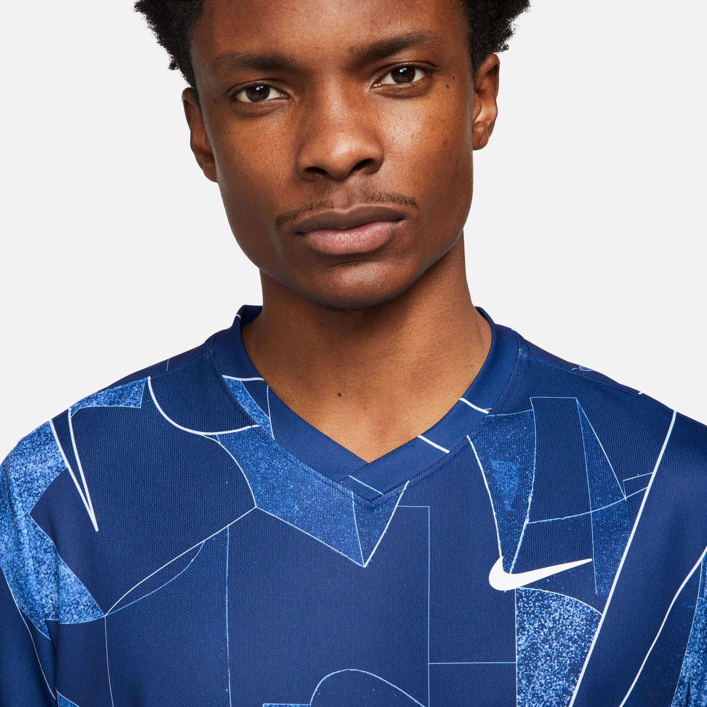 NikeCourt Dri-FIT Victory Men's Printed Tennis Shirt Blue (4)