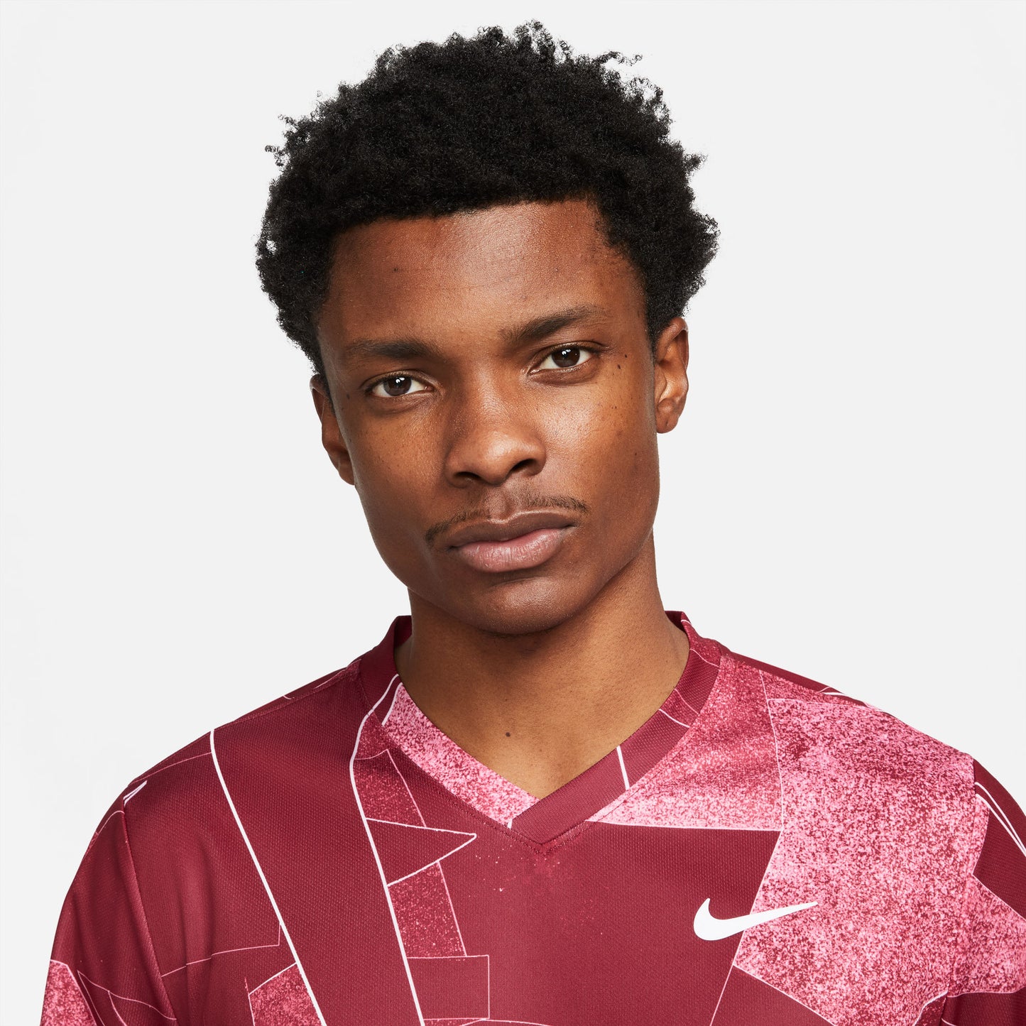 NikeCourt Dri-FIT Victory Men's Printed Tennis Shirt Red (4)