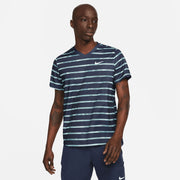 NikeCourt Dri-FIT Victory Men's Printed Tennis Shirt Blue (1)