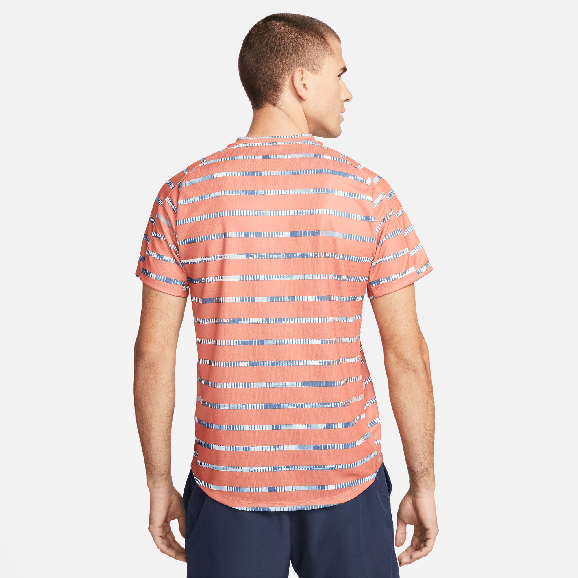 NikeCourt Dri-FIT Victory Men's Printed Tennis Shirt Orange (2)