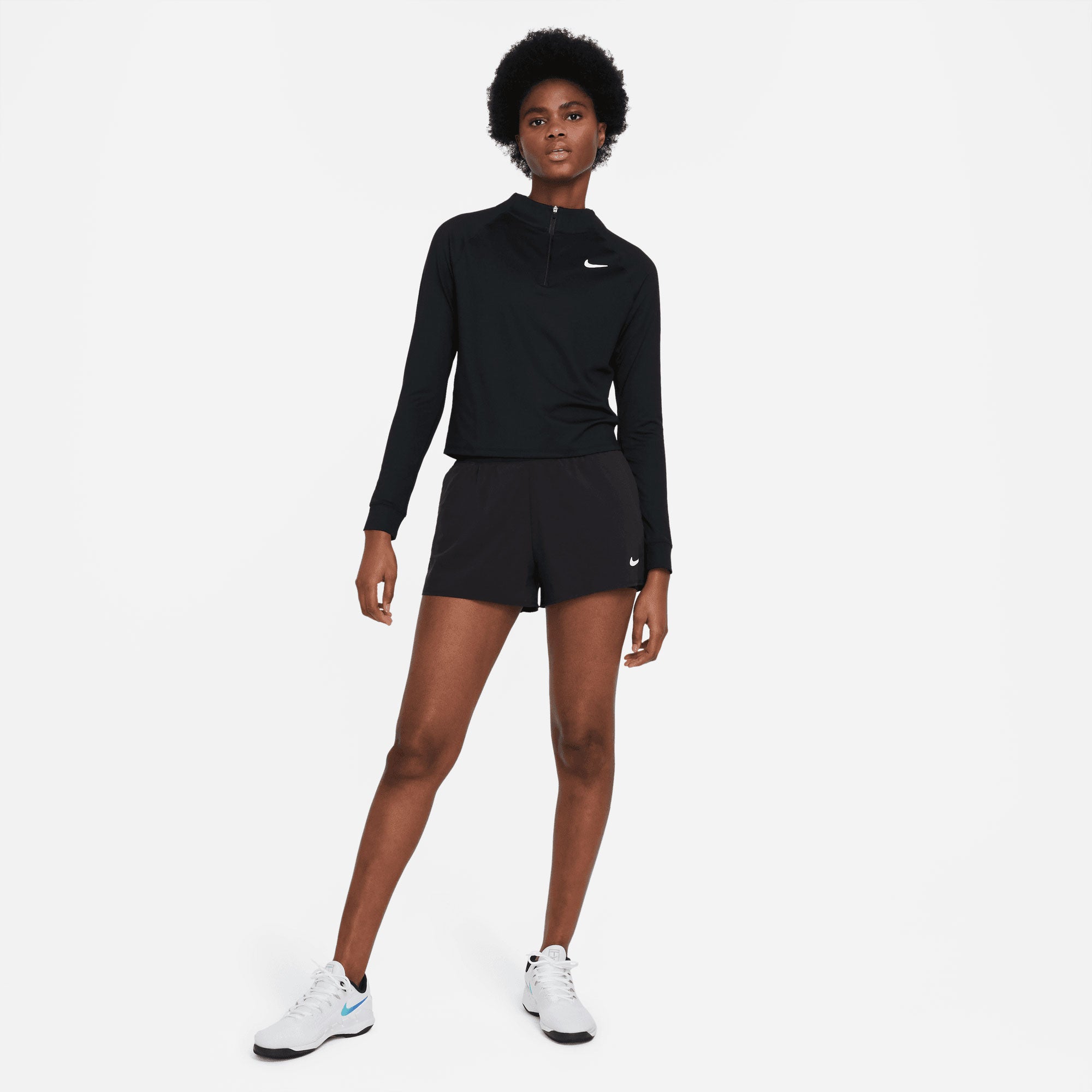 NikeCourt Dri-FIT Victory Women's Long-Sleeve Half-Zip Tennis Top Black (4)