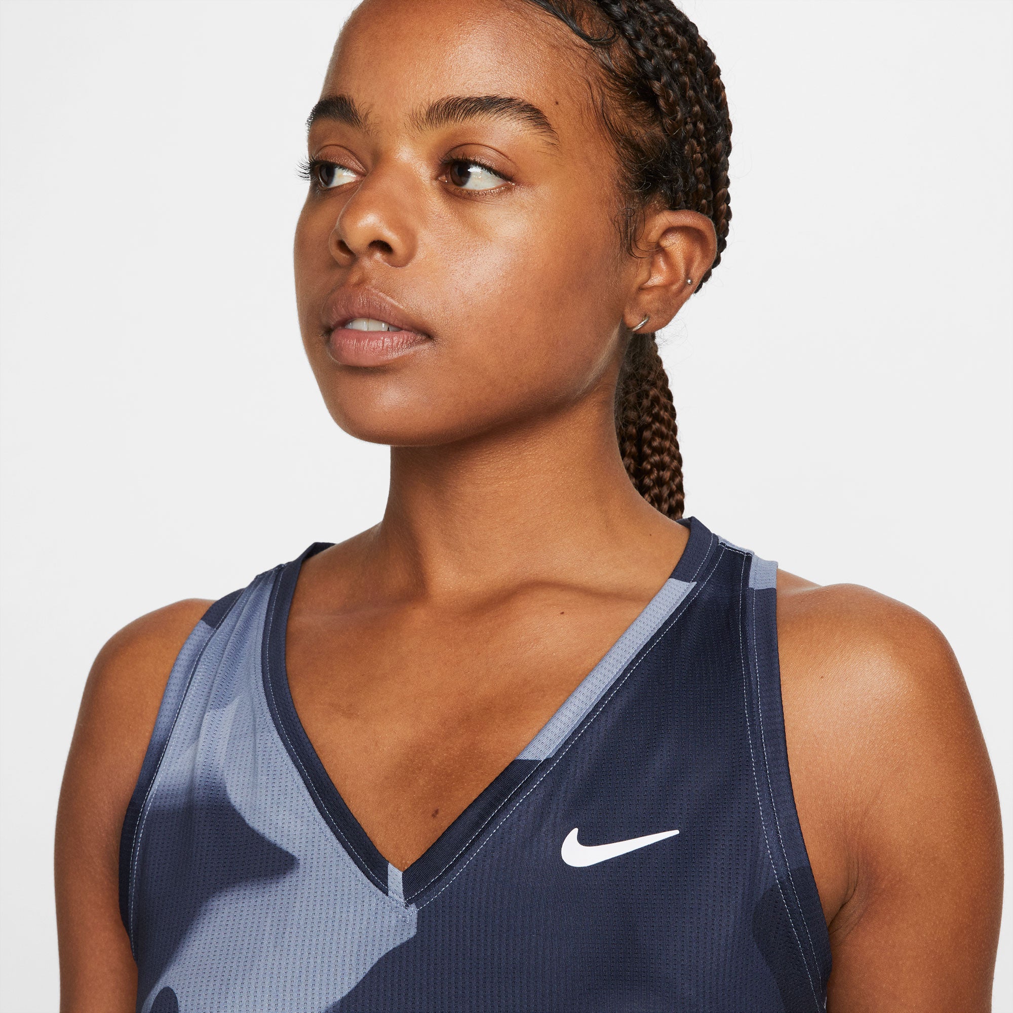 NikeCourt Dri-FIT Victory Women's Printed Tennis Tank Blue (3)