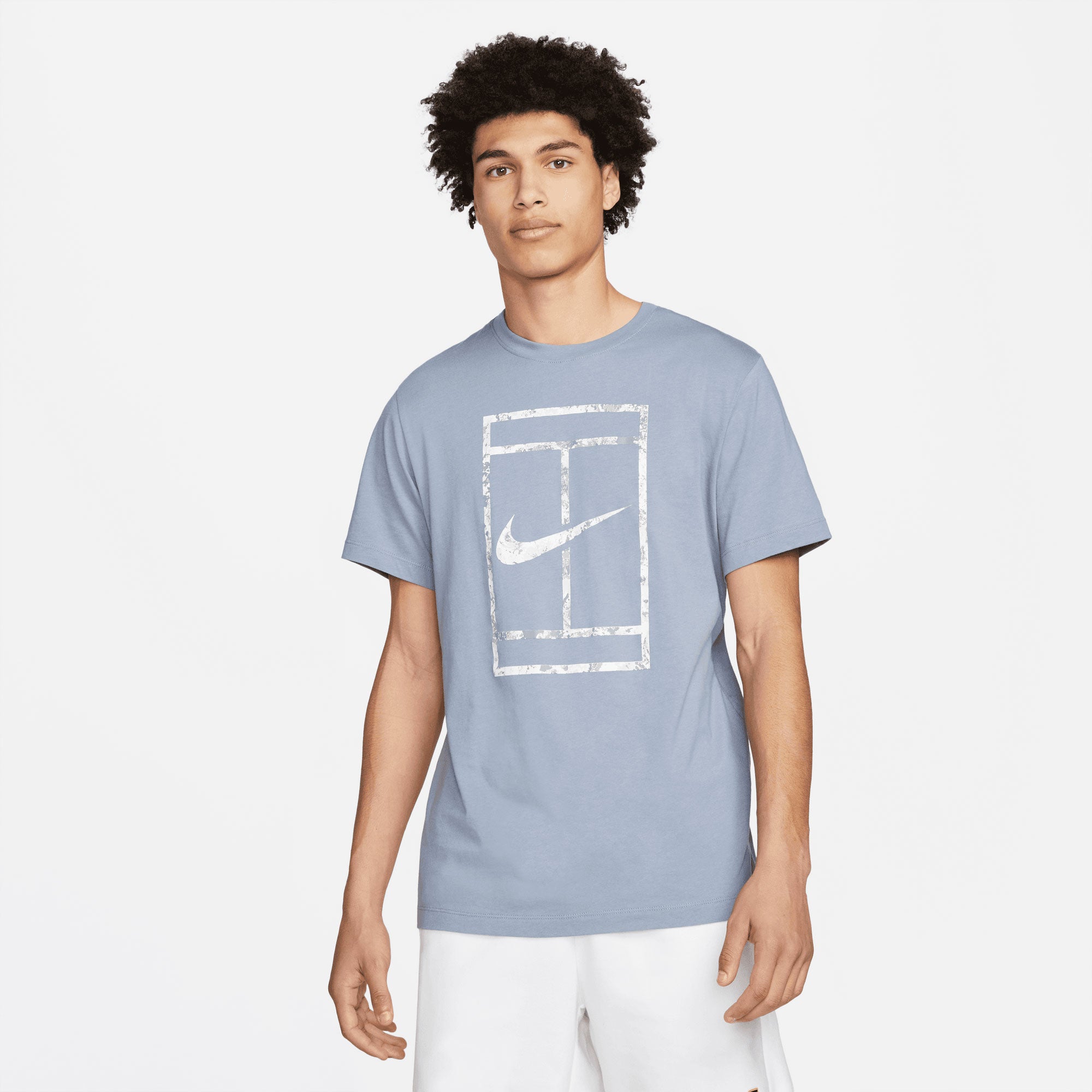 NikeCourt Garden Party Men's Tennis T-Shirt Blue (1)