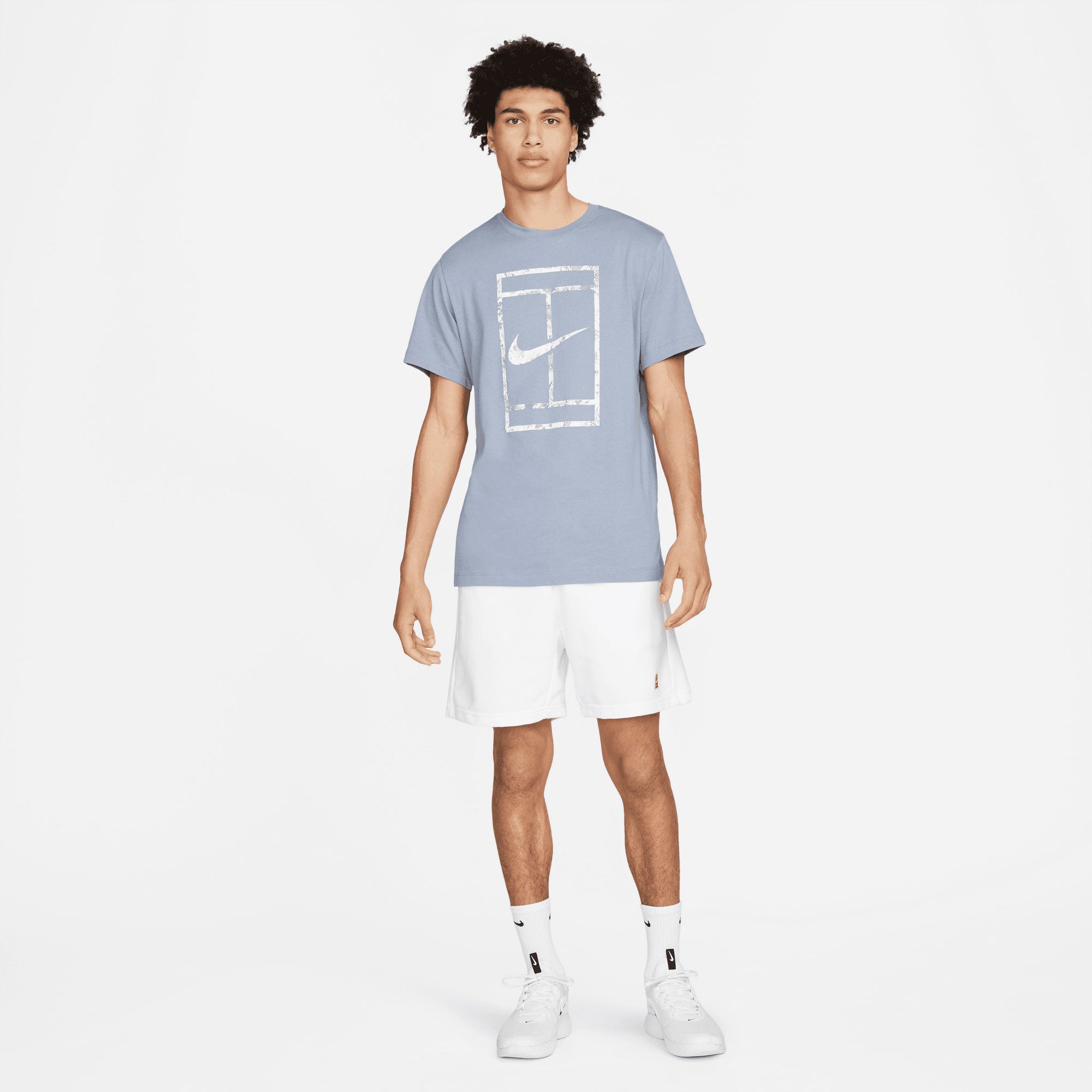 NikeCourt Garden Party Men's Tennis T-Shirt Blue (4)