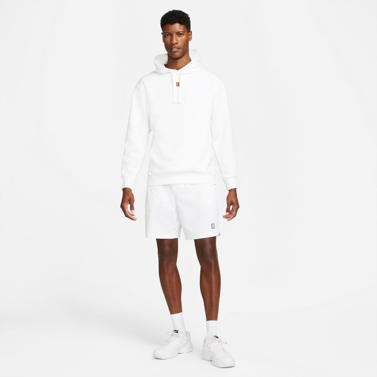 NikeCourt Heritage Men's Fleece Tennis Hoodie White (3)