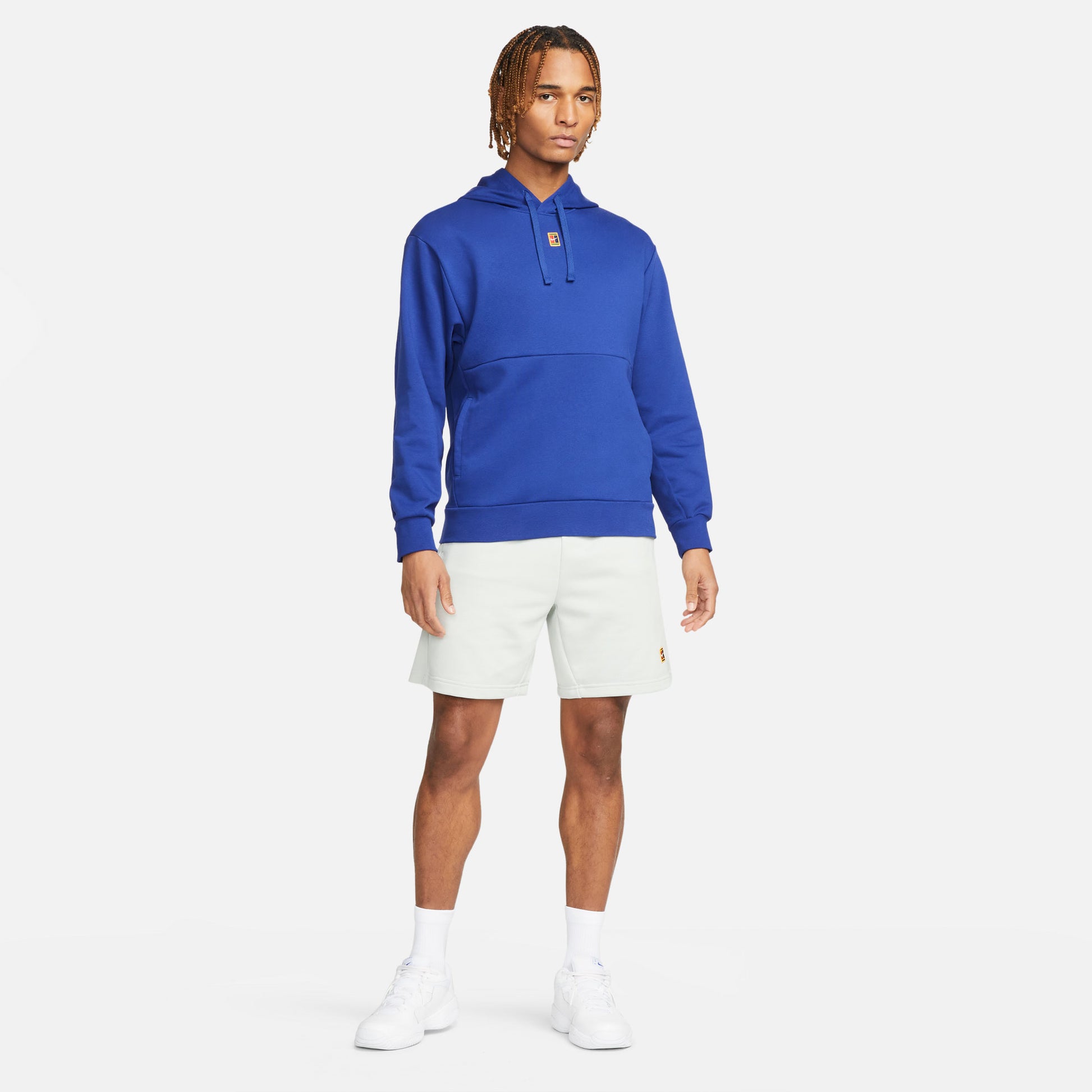NikeCourt Heritage Men's Fleece Tennis Hoodie Blue (3)