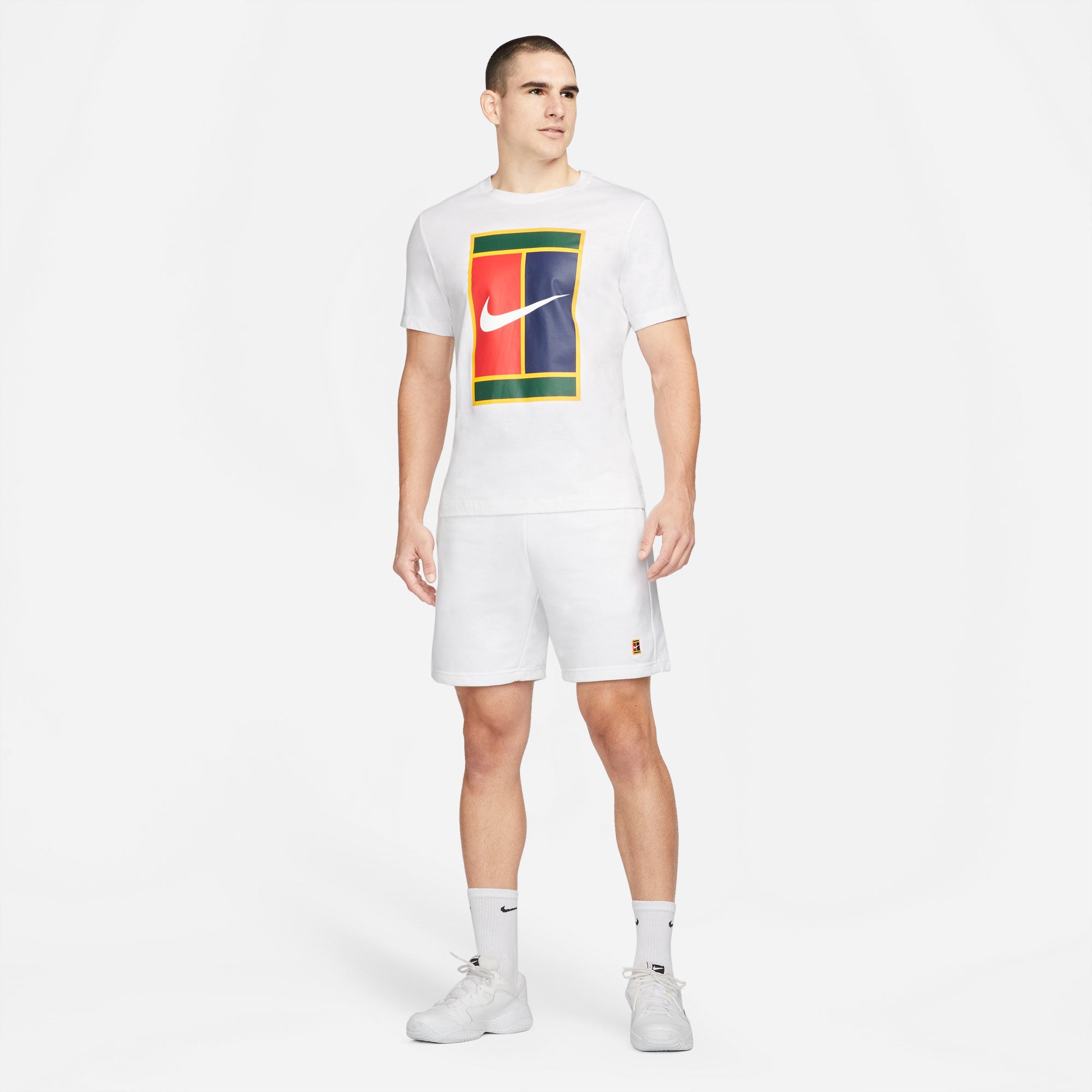NikeCourt Heritage Men's Fleece Tennis Shorts White (3)