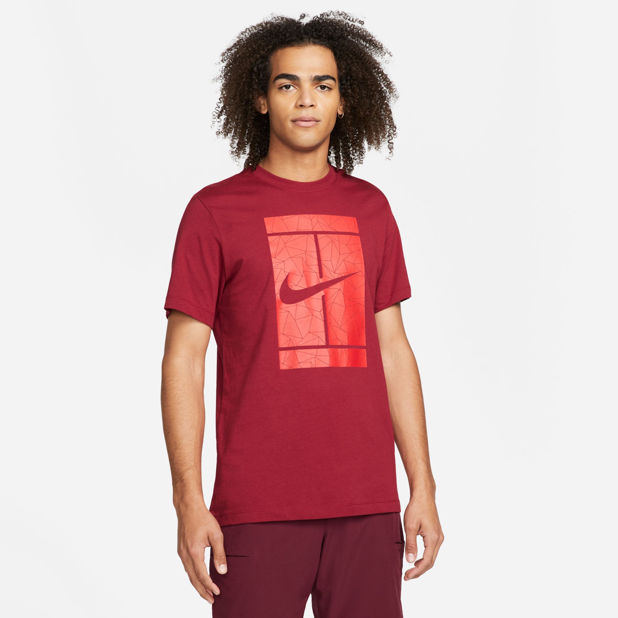 NikeCourt Men's Court Logo Tennis T-Shirt Red (1)