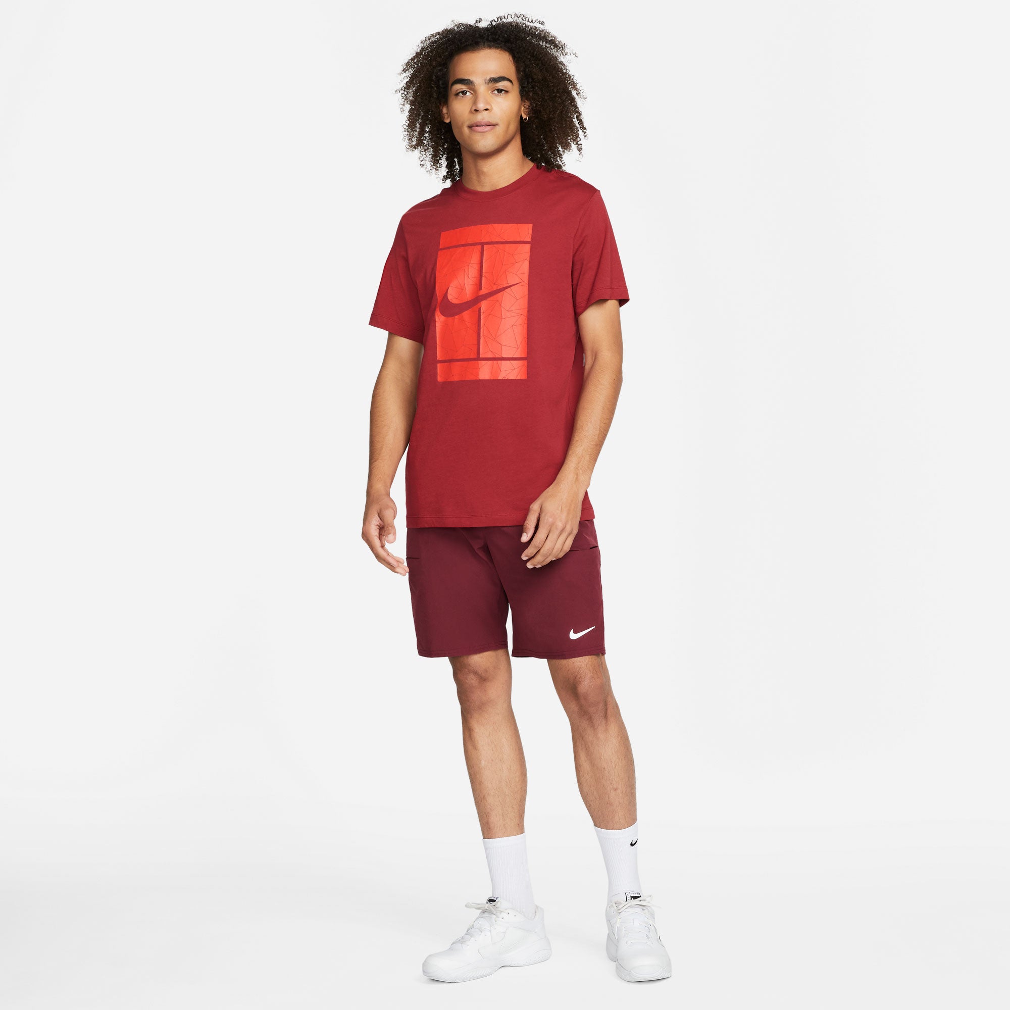 NikeCourt Men's Court Logo Tennis T-Shirt Red (3)