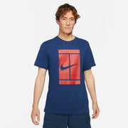 NikeCourt Men's Logo Tennis T-Shirt Blue (1)